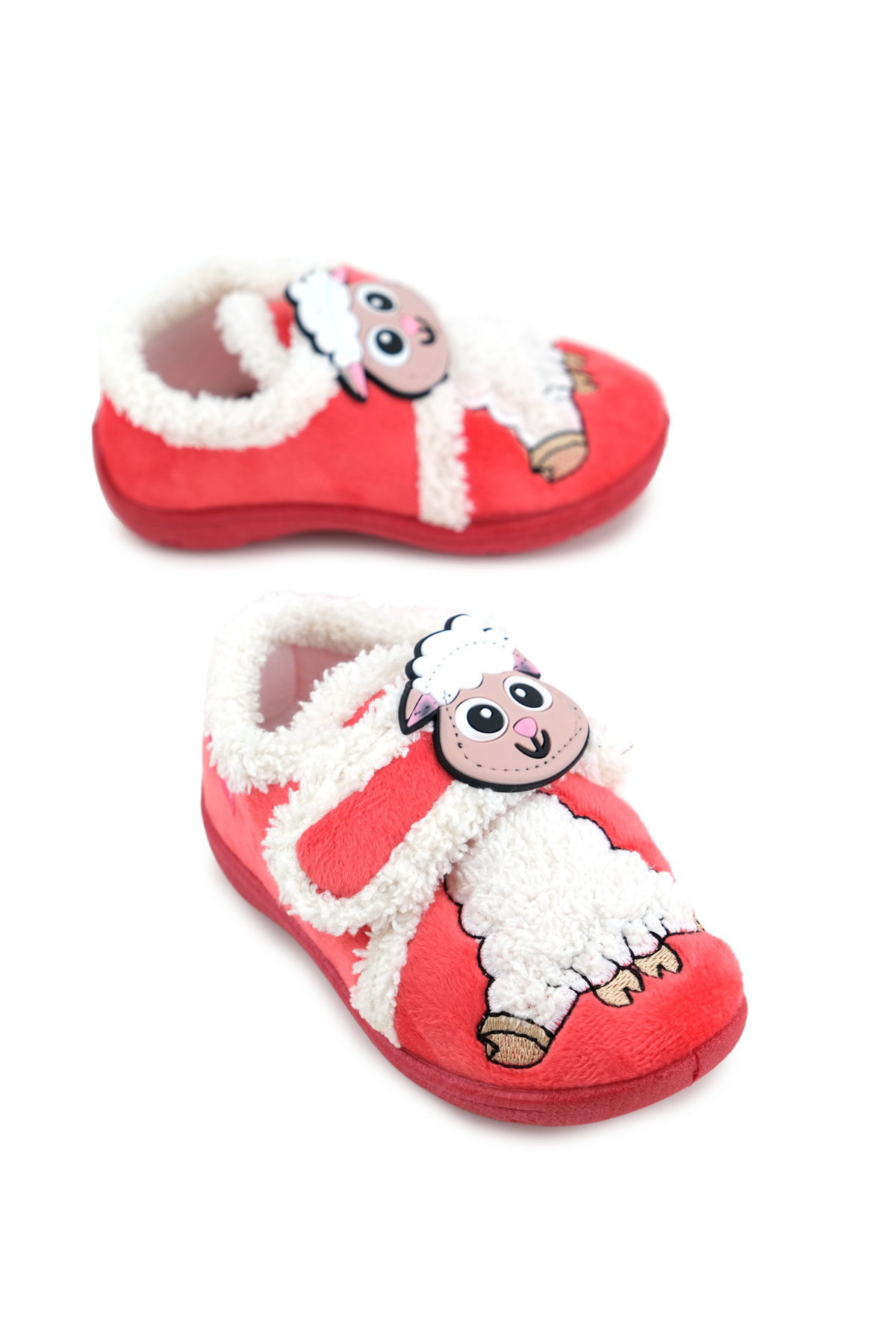 Bebe Kız Çocuk Kışlık Cırtlı Ayarlanabilir Günlük Okul Kreş Panduf Ayakkabı - Görsel 2