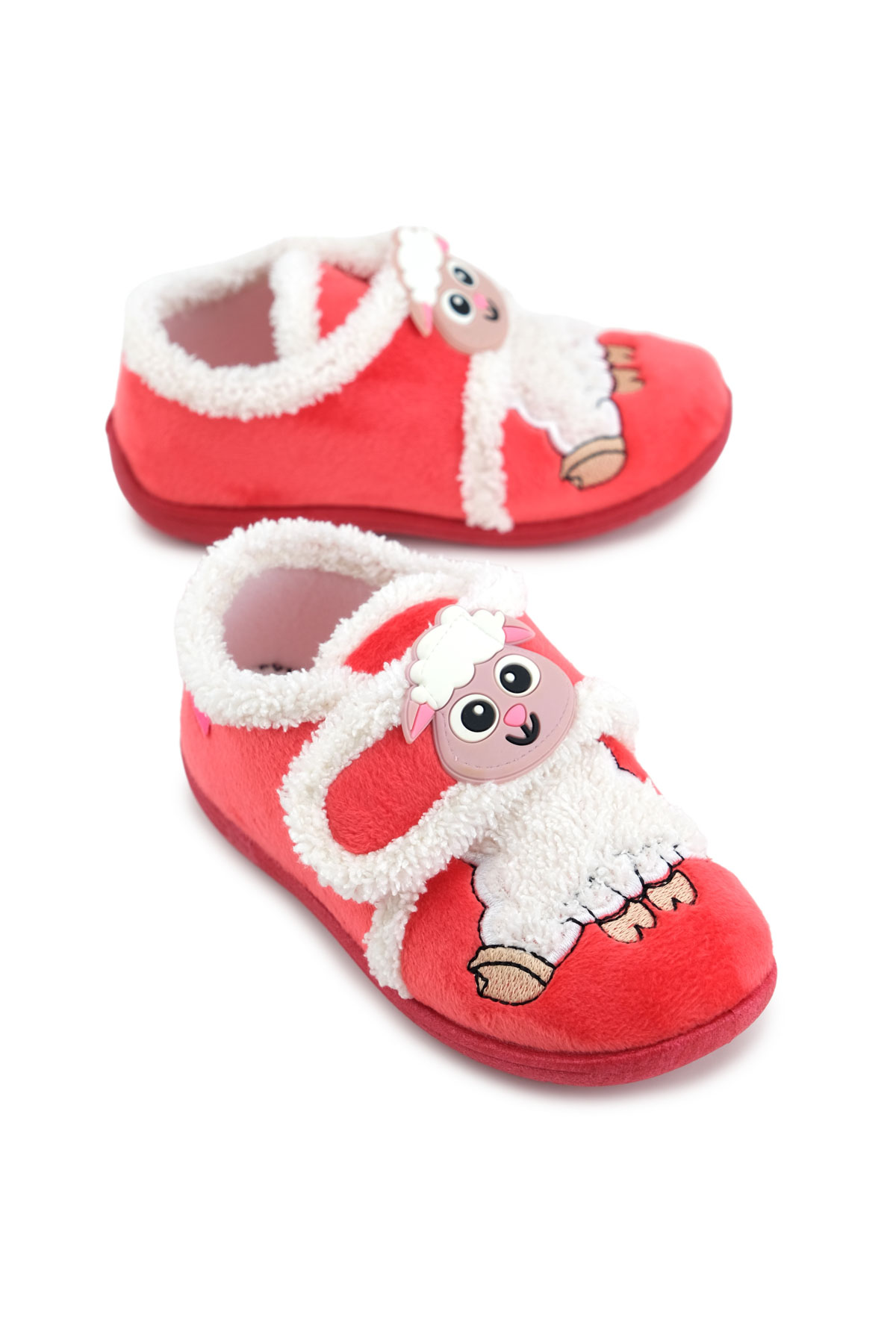 Kışlık Cırtlı Ayarlanabilir Rahat İç Taban Kız Çocuk Panduf Ayakkabı - Görsel 2