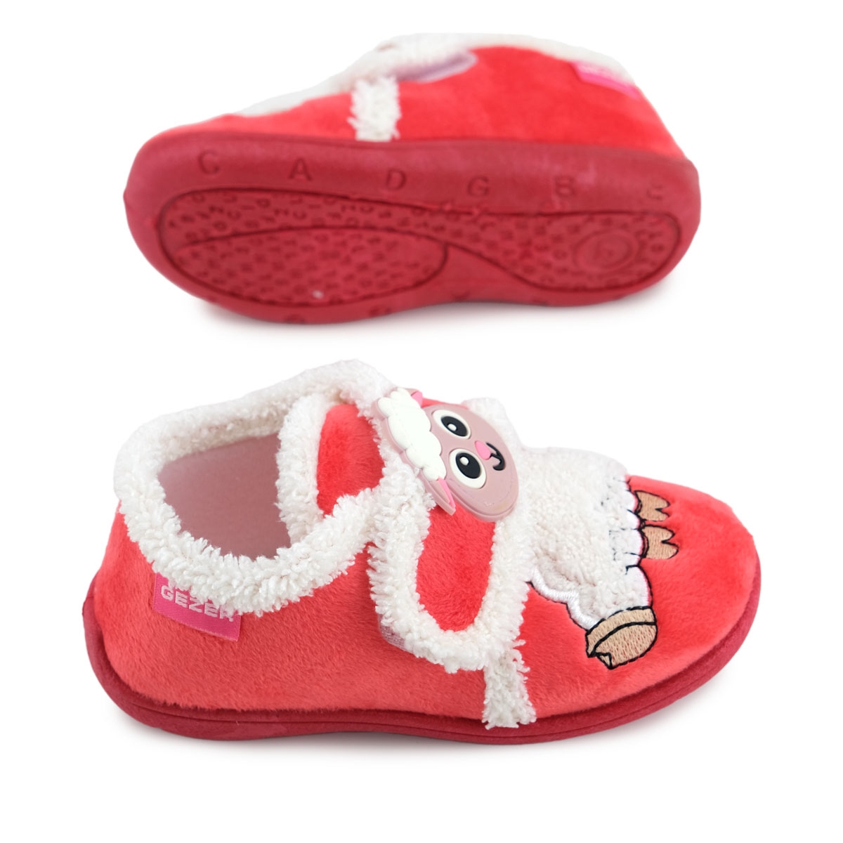 Kışlık Cırtlı Ayarlanabilir Rahat İç Taban Kız Çocuk Panduf Ayakkabı - Görsel 3