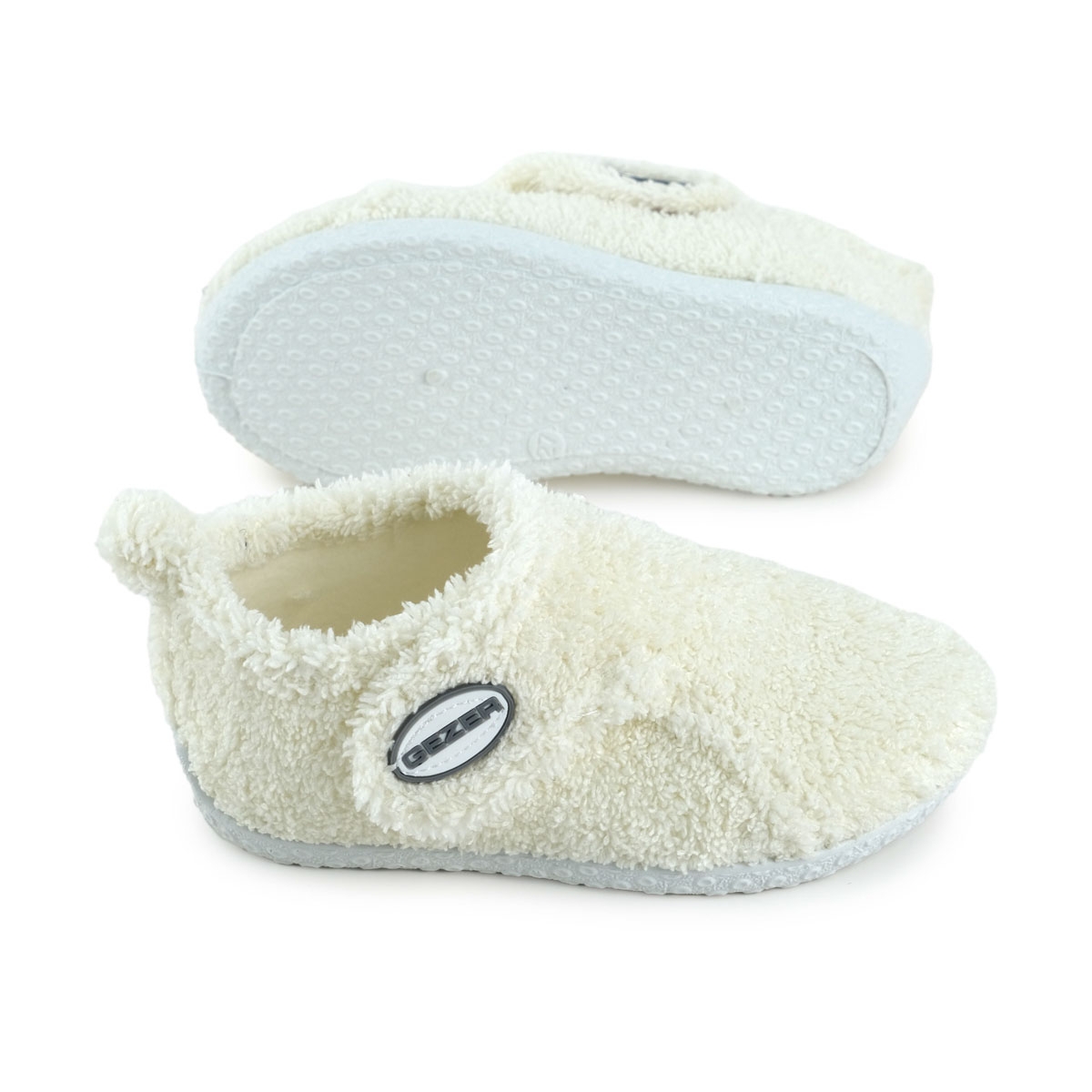 Kışlık Kız Çocuk Peluşlu Rahat Taban Cırt Cırtlı Ayarlanabilir Ev Okul Kreş Panduf Ayakkabı - Görsel 3