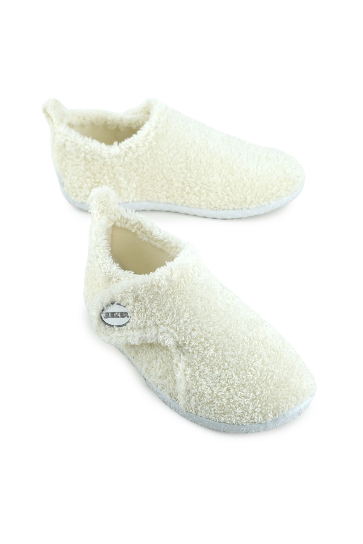 Kışlık Kız Çocuk Peluşlu Rahat Taban Cırt Cırtlı Ayarlanabilir Ev Okul Kreş Panduf Ayakkabı - Görsel 2