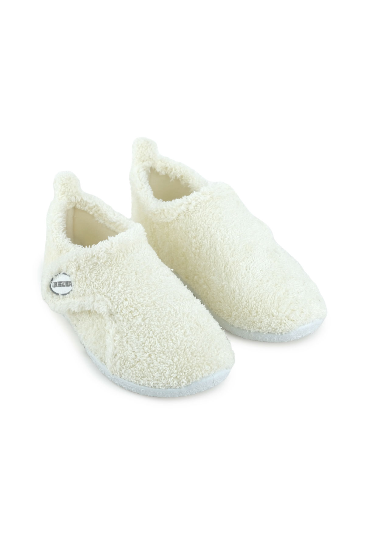 Kışlık Kız Çocuk Peluşlu Rahat Taban Cırt Cırtlı Ayarlanabilir Ev Okul Kreş Panduf Ayakkabı - Görsel 4