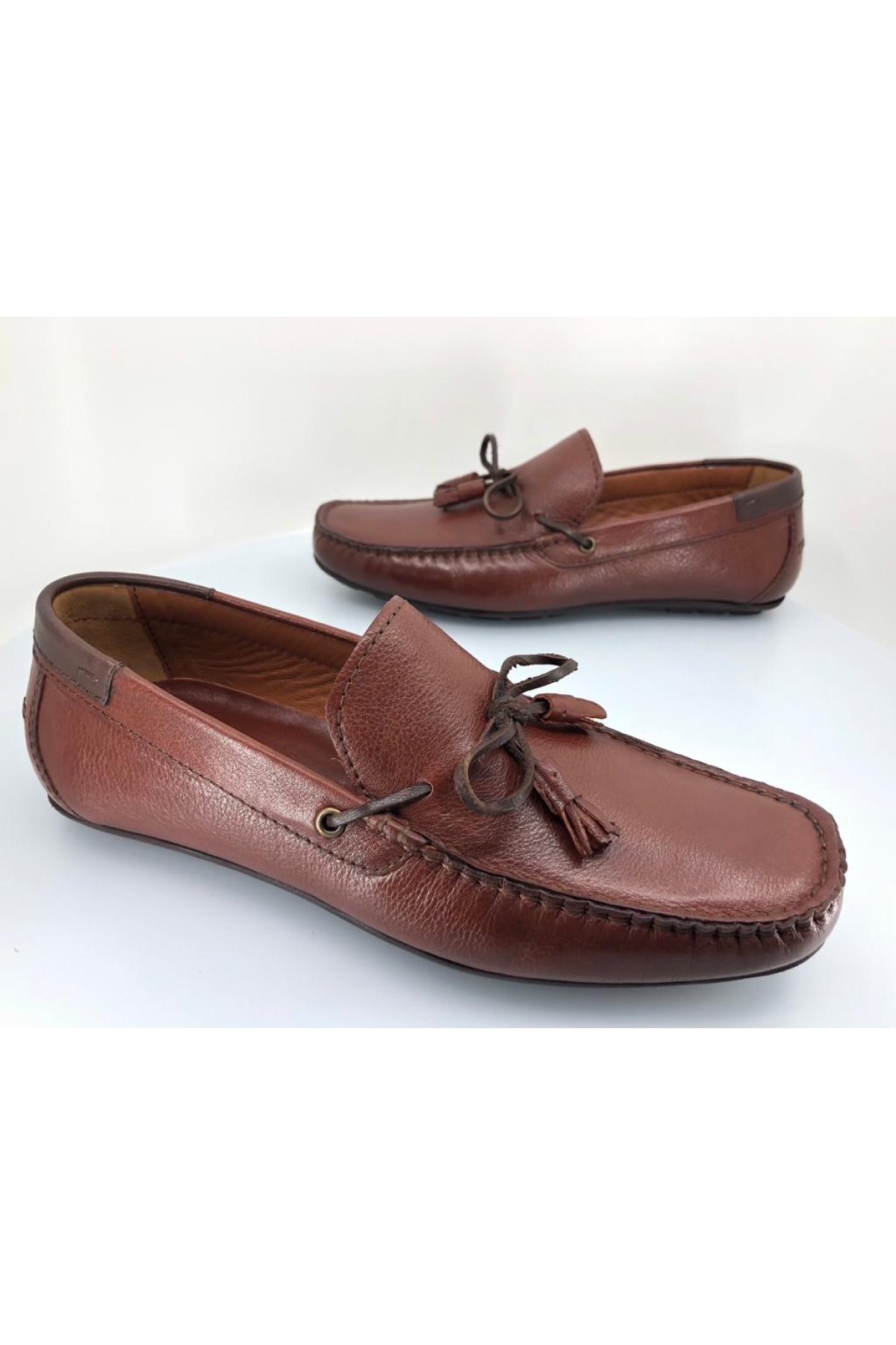 084 %100 Hakiki Deri Püsküllü Erkek Loafer Babet - Görsel 4