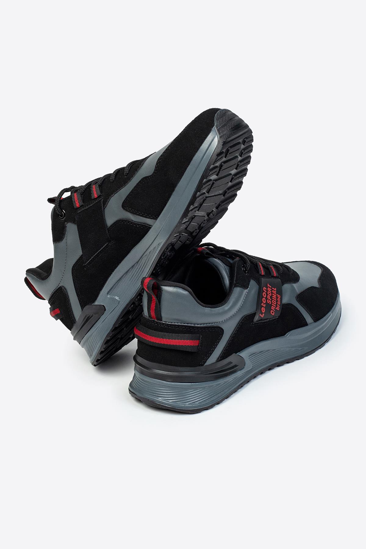 Erkek Baskılı Günlük Cilt Spor Ayakkabı - Görsel 4