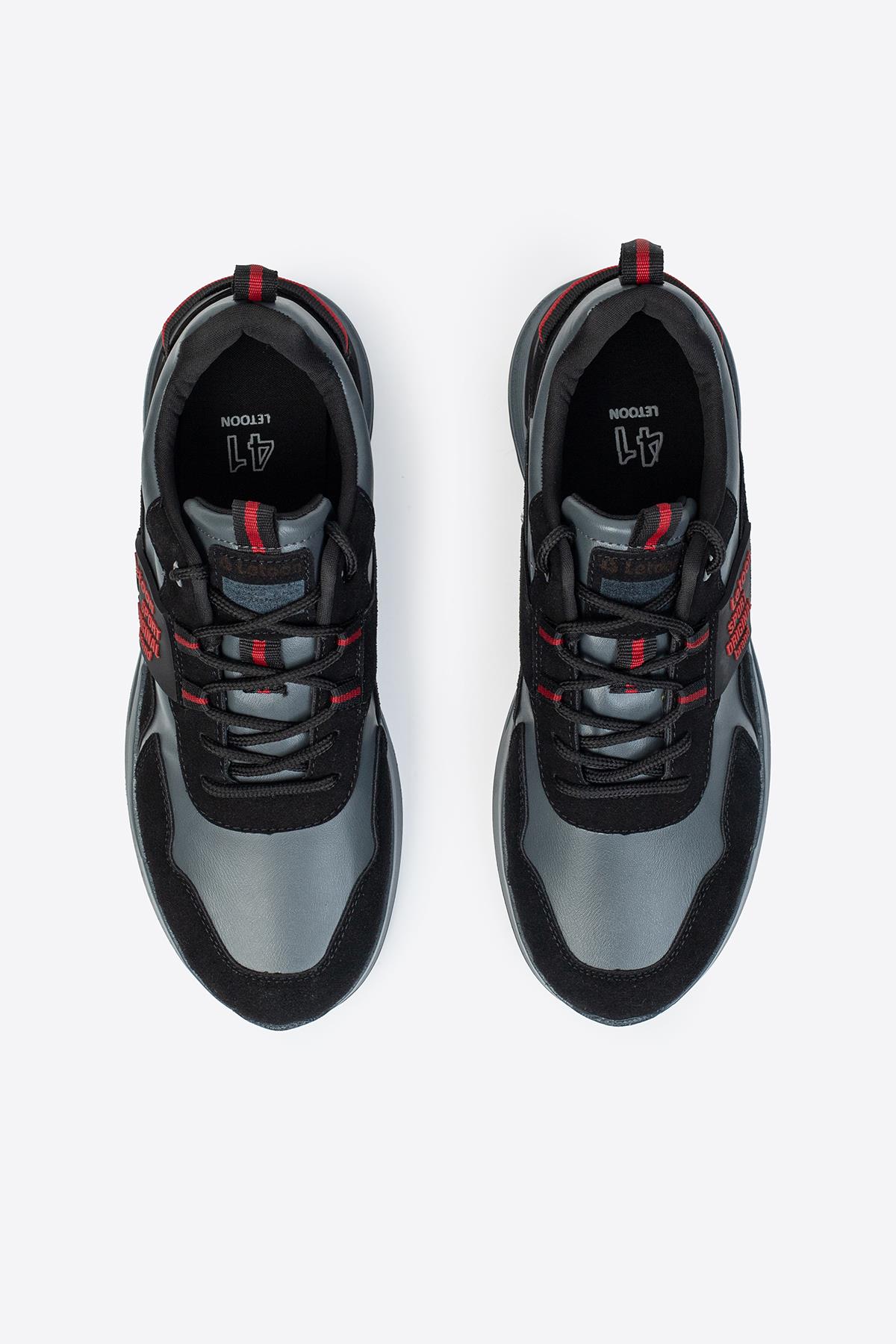 Erkek Baskılı Günlük Cilt Spor Ayakkabı - Görsel 6