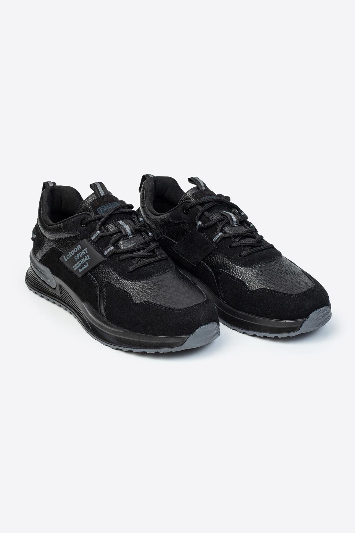 Erkek Baskılı Günlük Cilt Spor Ayakkabı - Görsel 3