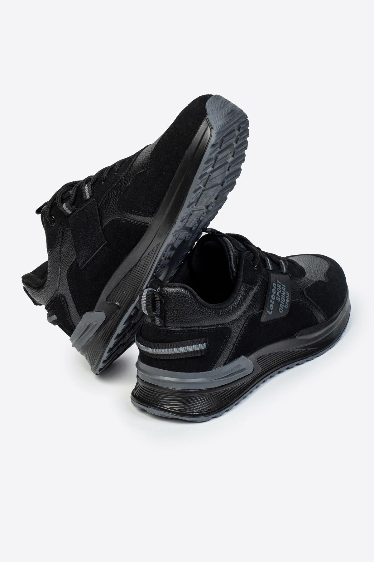 Erkek Baskılı Günlük Cilt Spor Ayakkabı - Görsel 4