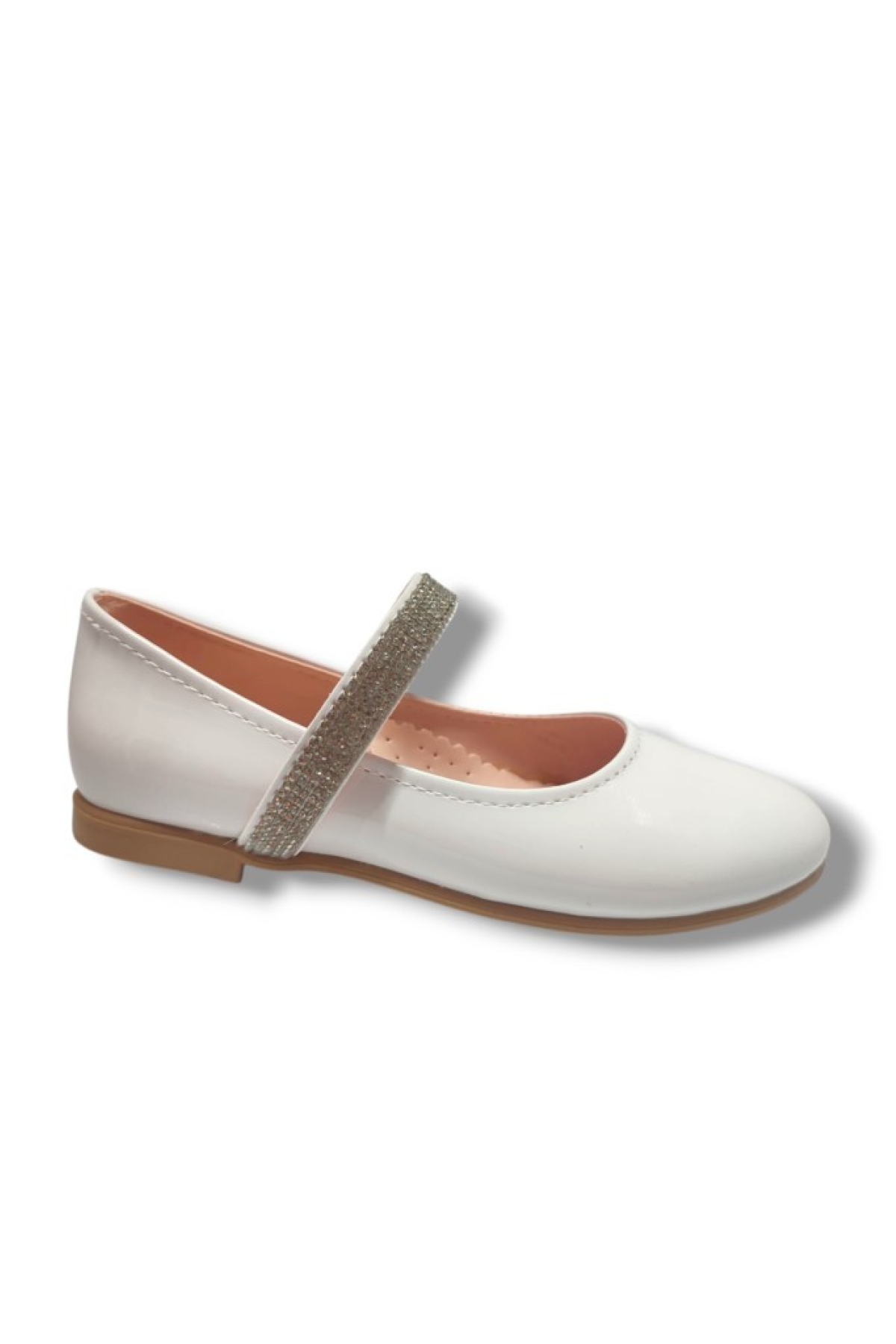 Rugan Deri Taşlı Lastik Bantlı Kız Çocuk Babet 31-36 - Görsel 4