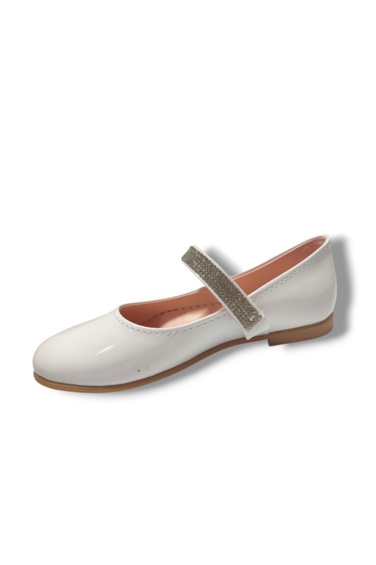 Rugan Deri Taşlı Lastik Bantlı Kız Çocuk Babet 21-25 - Görsel 3