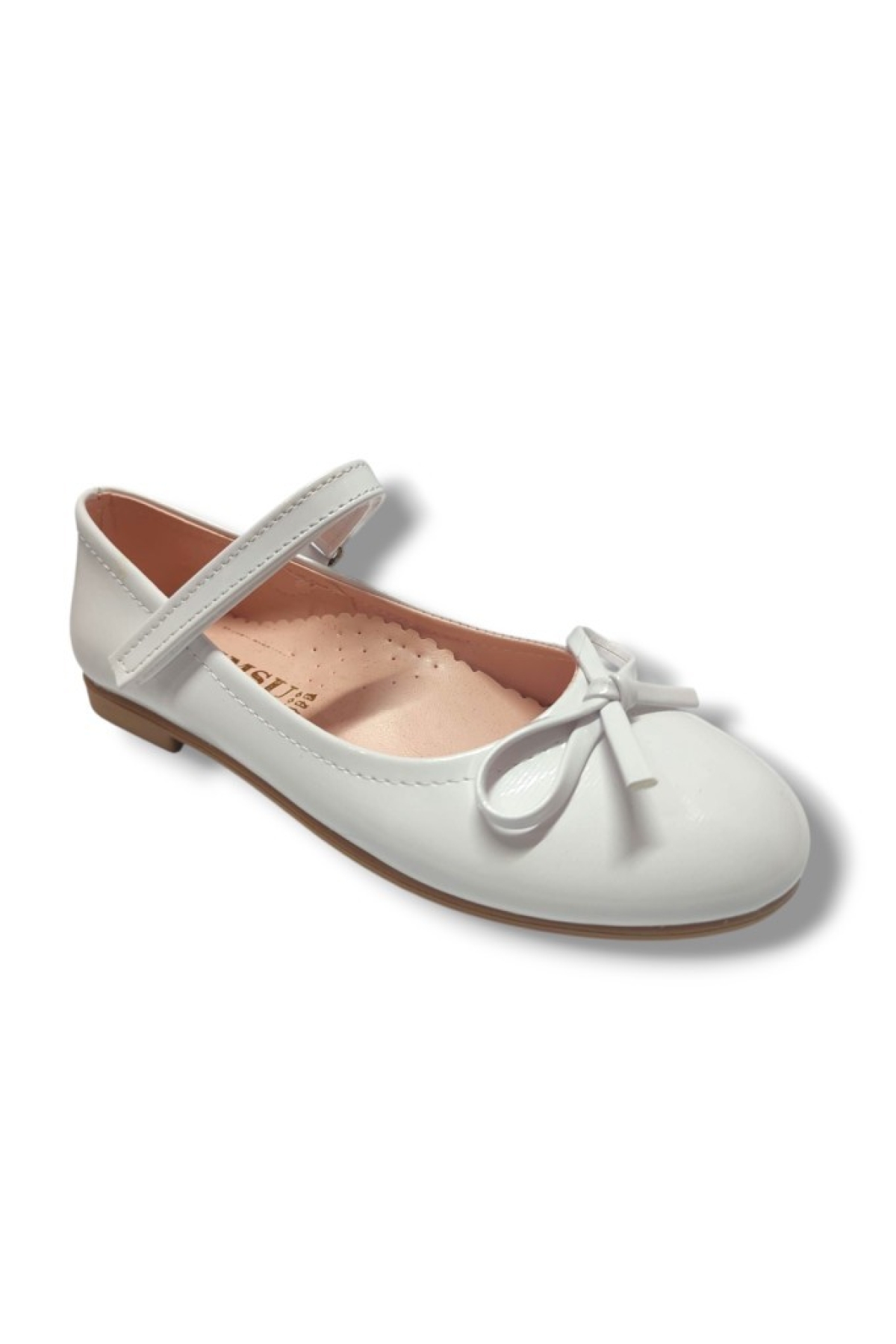 Rugan Deri Fiyonklu Cırt Bantlı Kız Çocuk Babet 31-36 - Görsel 2