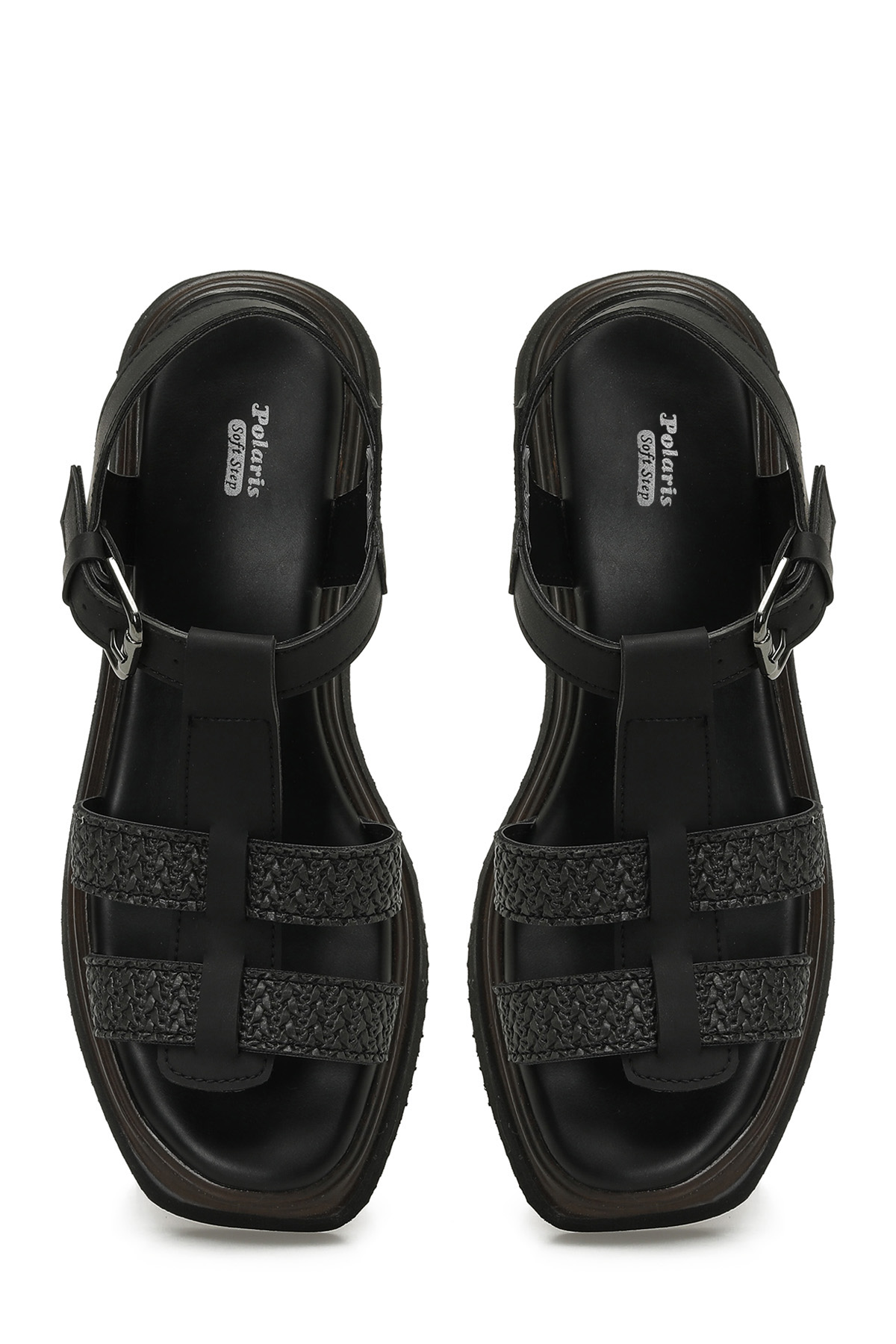 325064.Z 5FX Antrasit Kadın Dolgu Topuk Sandalet - Görsel 5