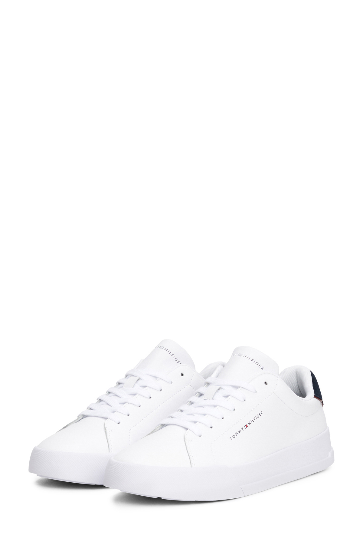 Tommy Hilfiger TH COURT LTH DETAIL ESS Beyaz Erkek Sneaker - Görsel 3