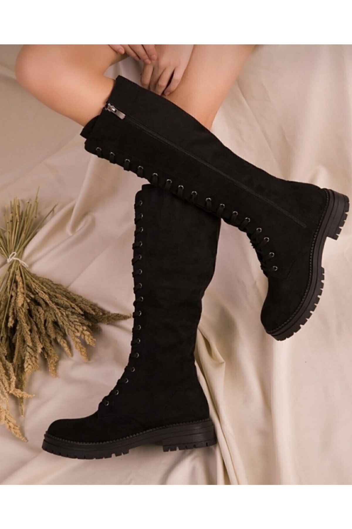 Siyah Postal Kadın Çizme - Görsel 2