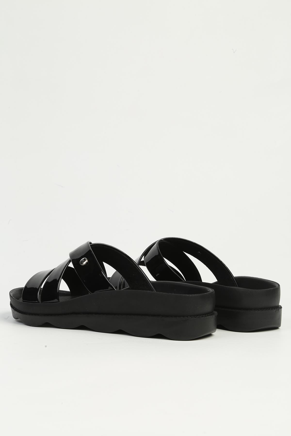 Siyah Rugan Kadın Terlik PC-7509 - Görsel 4