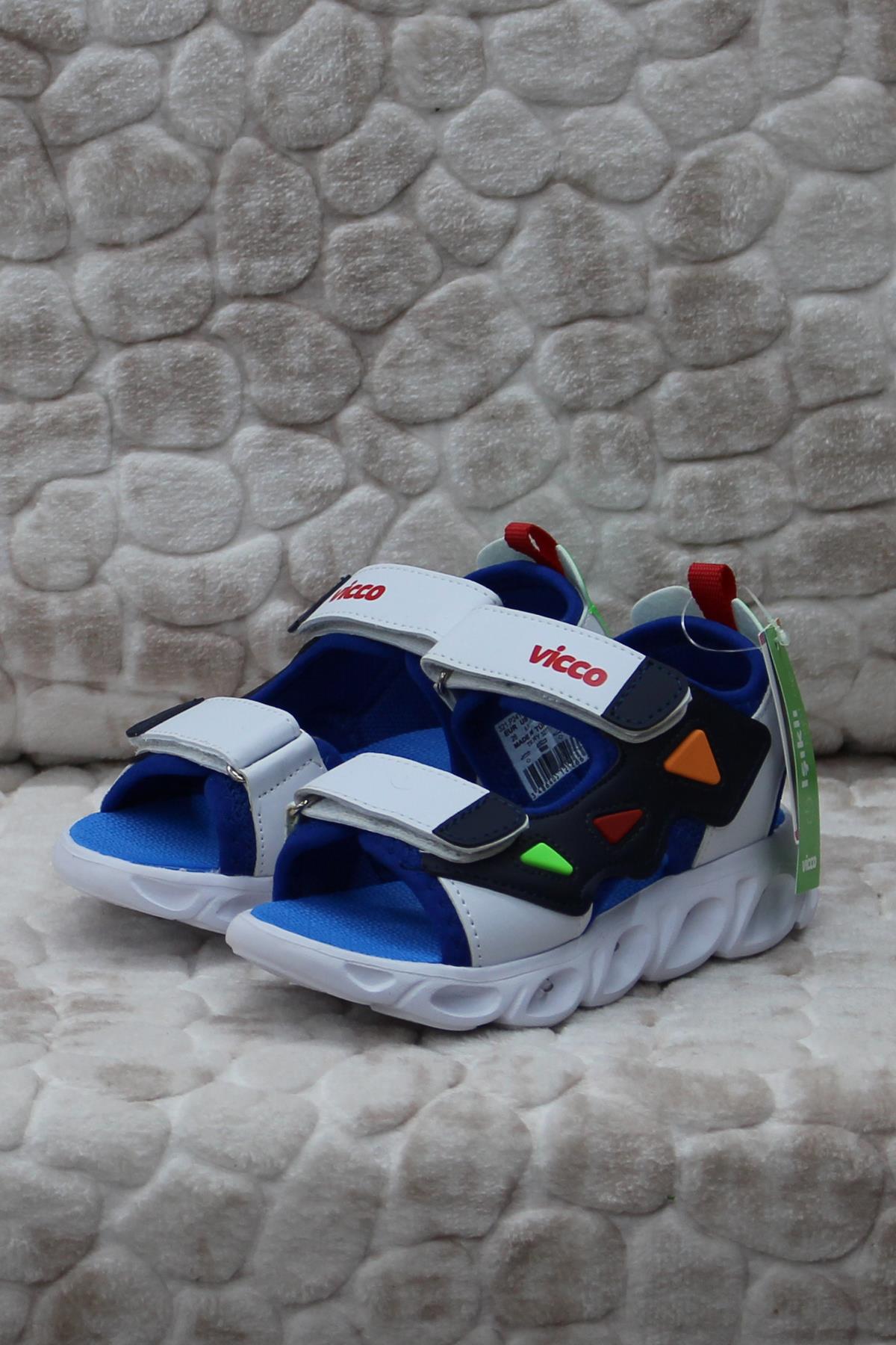 321.F24Y.204 Hilda Saks Mavi Phylon Işıklı Çocuk Sandalet - Görsel 3