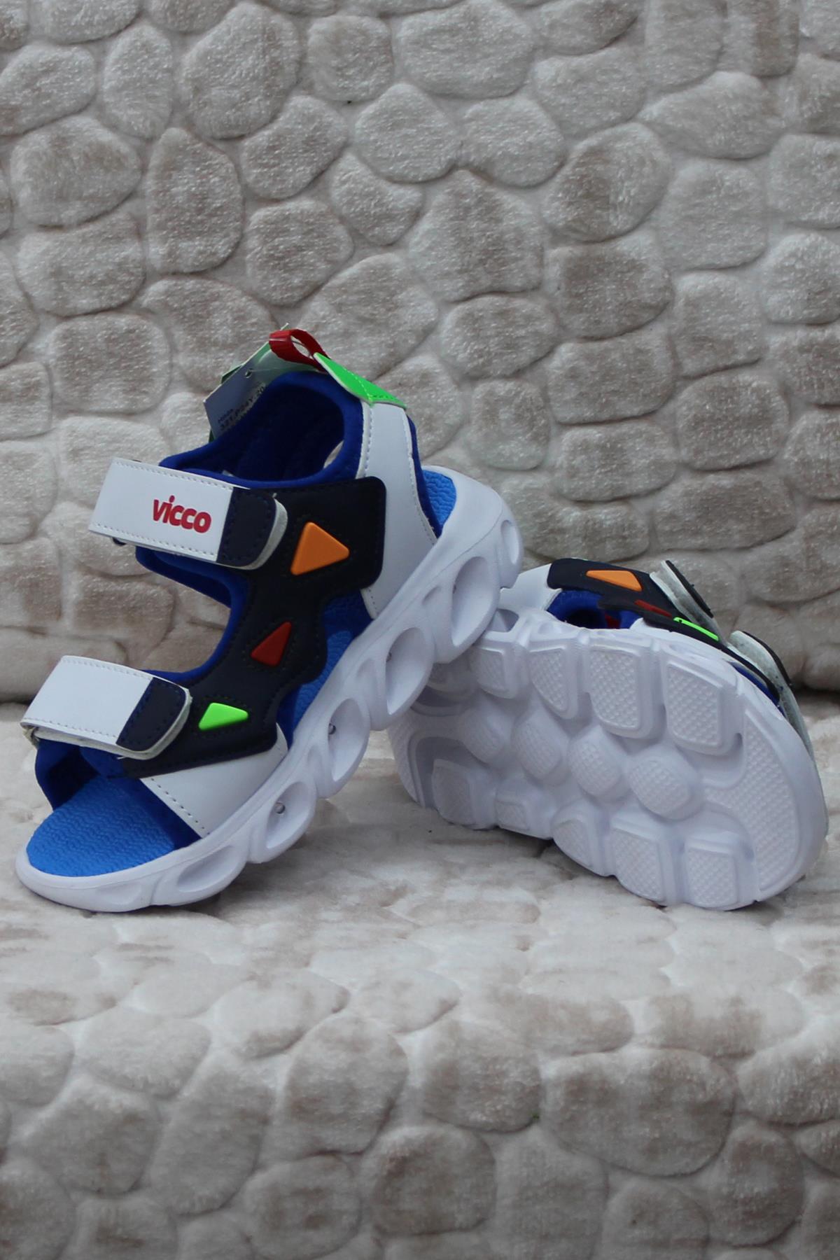 321.F24Y.204 Hilda Saks Mavi Phylon Işıklı Çocuk Sandalet - Görsel 5