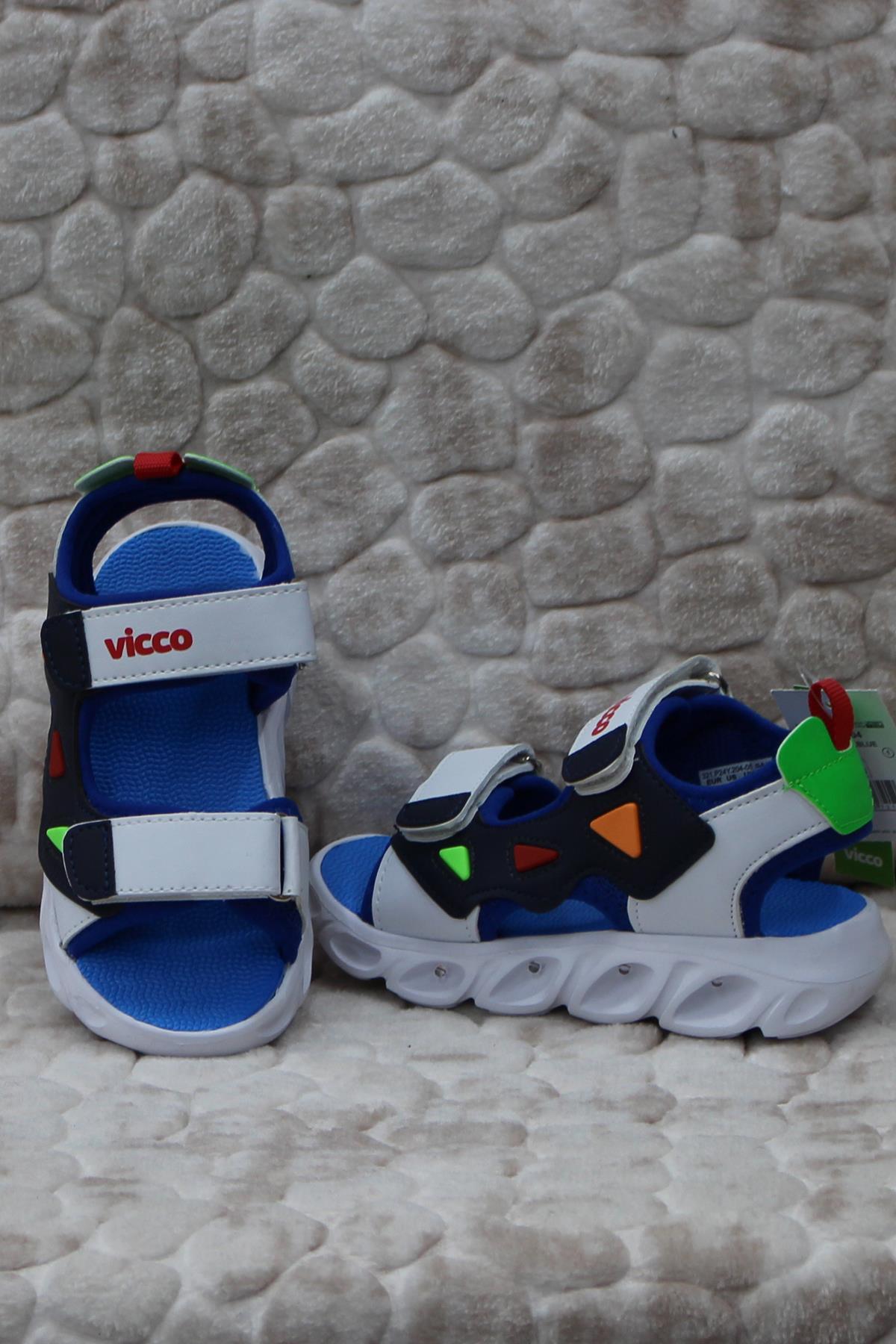 321.F24Y.204 Hilda Saks Mavi Phylon Işıklı Çocuk Sandalet - Görsel 6