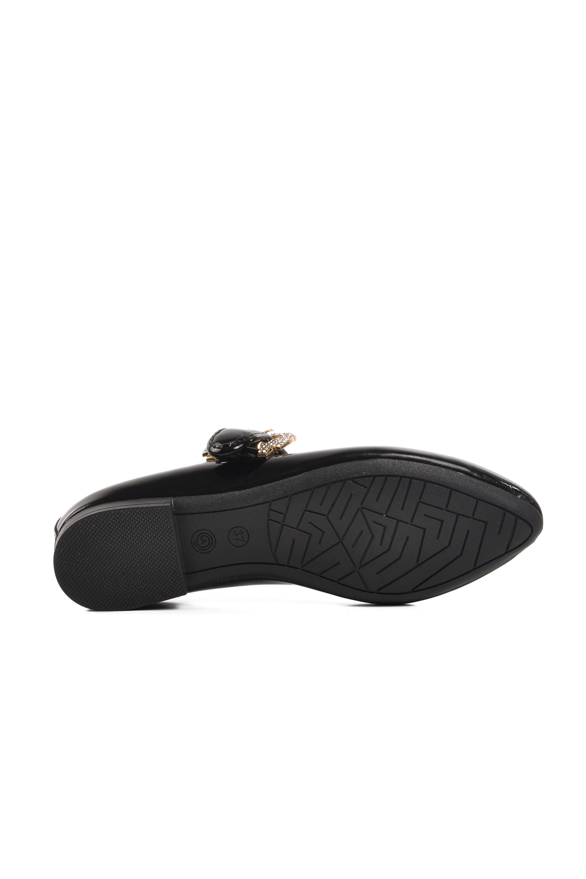 Siyah Rugan Taşlı Hafif Kadın Abiye Ayakkabı 354156 Z - Görsel 6