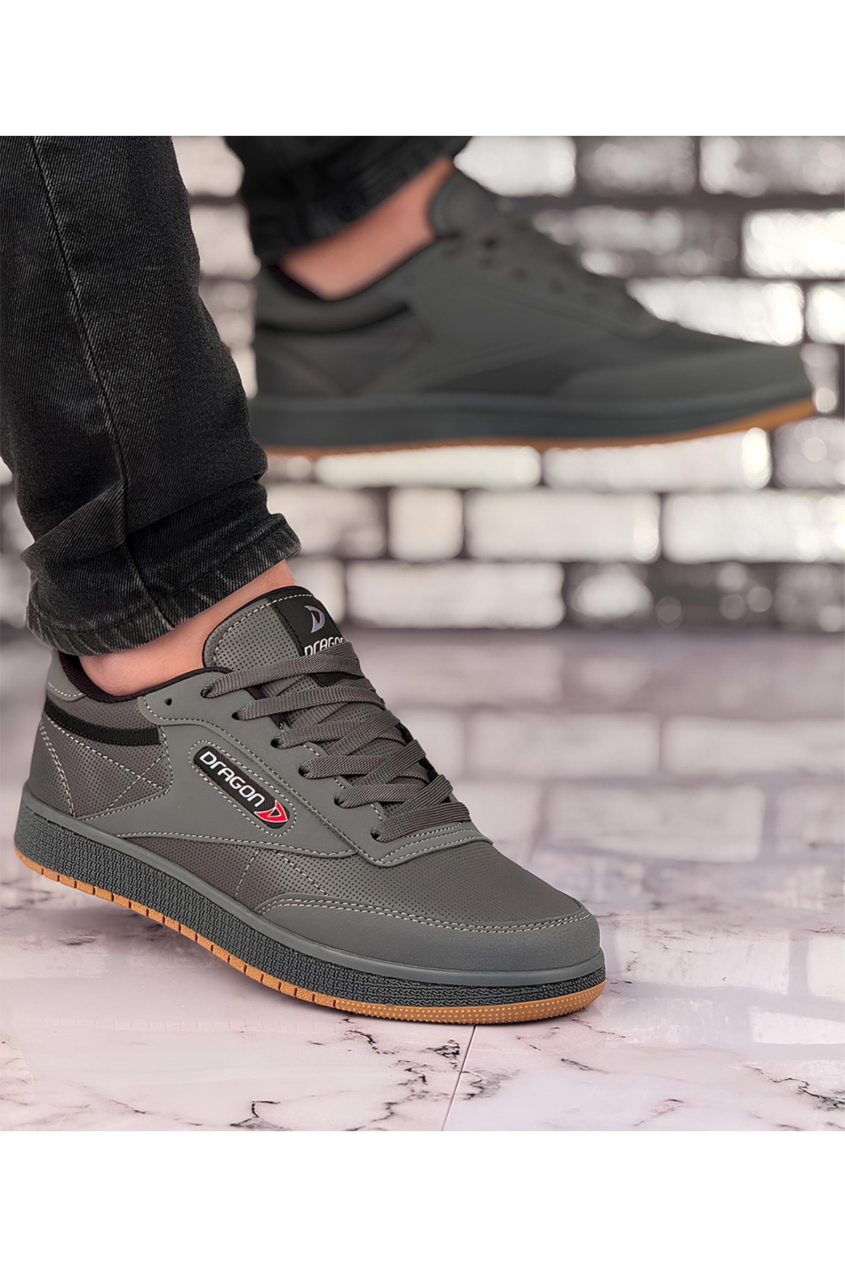 Dragon Ayakkabı Ayakkabix Dragon Sneaker Erkek Spor Ayakkabı Fume - Görsel 2