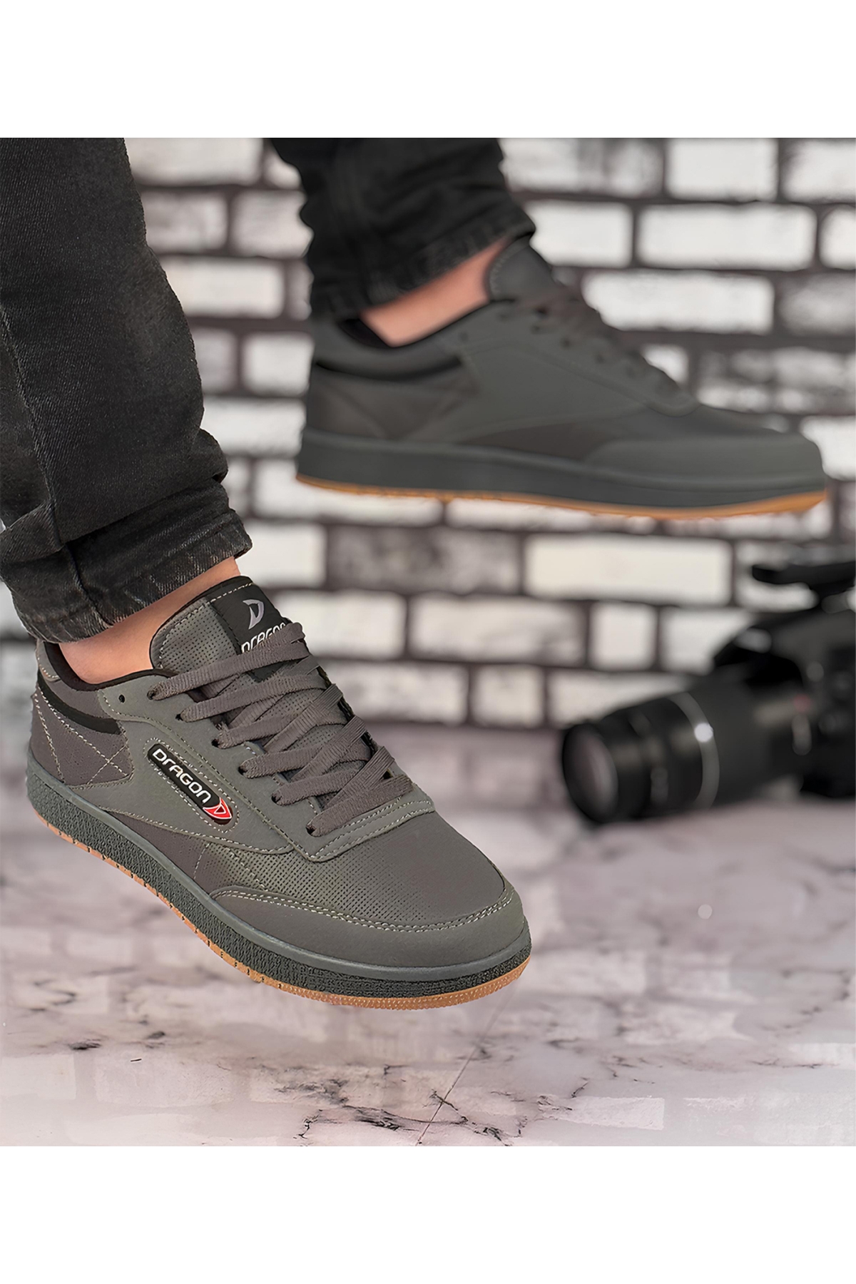 Dragon Ayakkabı Ayakkabix Dragon Sneaker Erkek Spor Ayakkabı Fume - Görsel 3