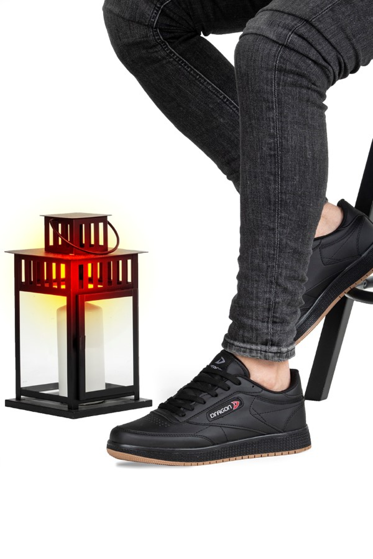 Ayakkabix Dragon Sneaker Erkek Spor Ayakkabı Siyah-cilt - Görsel 3