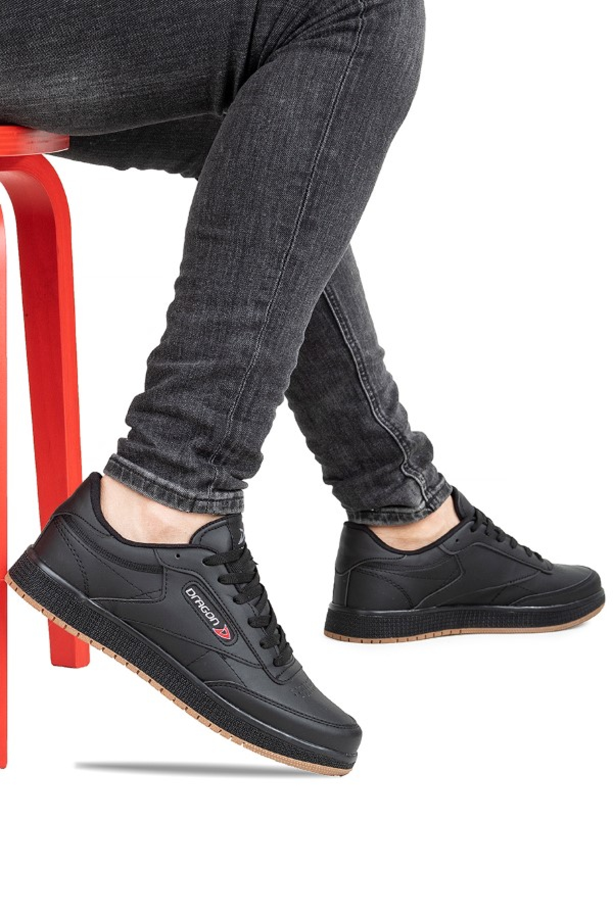 Ayakkabix Dragon Sneaker Erkek Spor Ayakkabı Siyah-cilt - Görsel 4