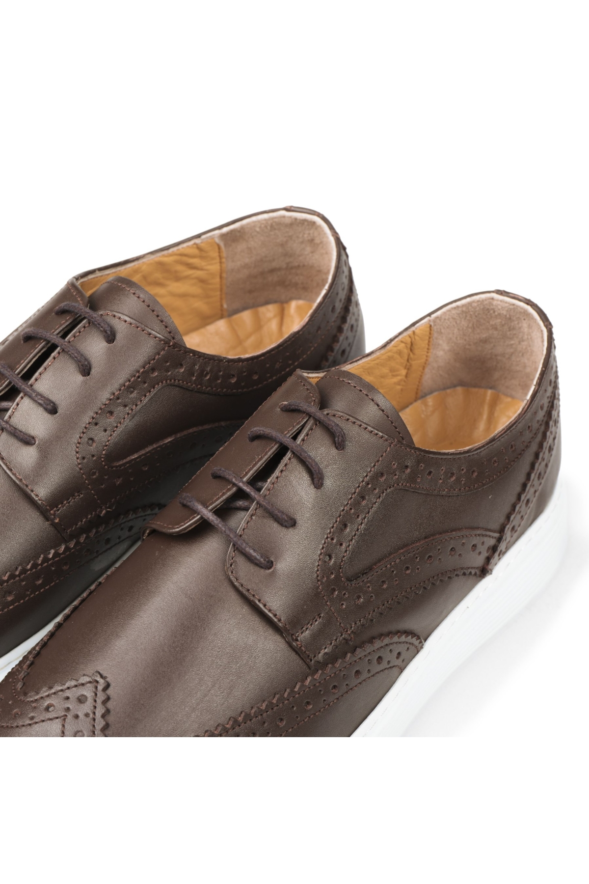 Night Hakiki Deri Erkek Günlük Ayakkabı, Yazlık Ayakkabı, Hafif Ayakkabı, Bağcıklı - Görsel 4