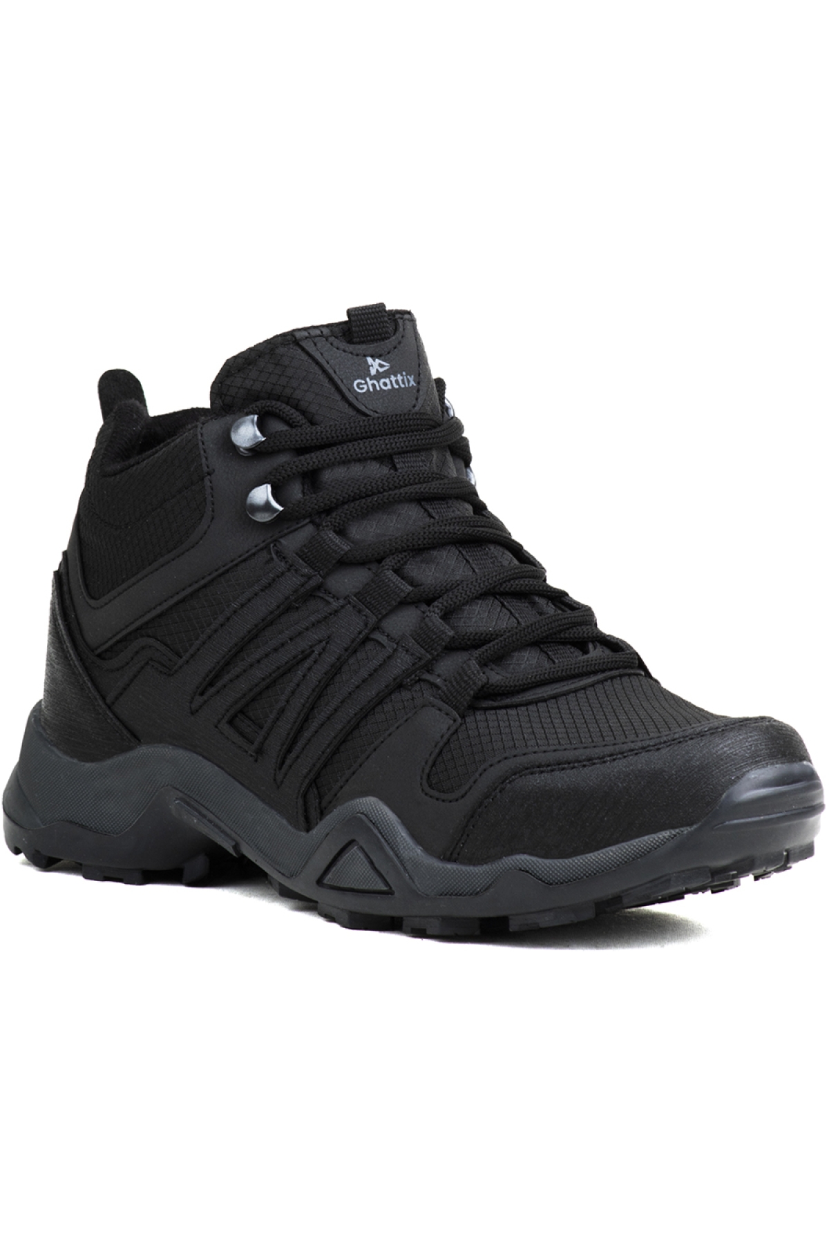 Ghattix Ghattix Baner Su Kar Kışlık Kaymaz Taban Erkek Ayakkabı Bot Siyah Outdoor Ayakkabı | Flo Siyah - 2. görsel