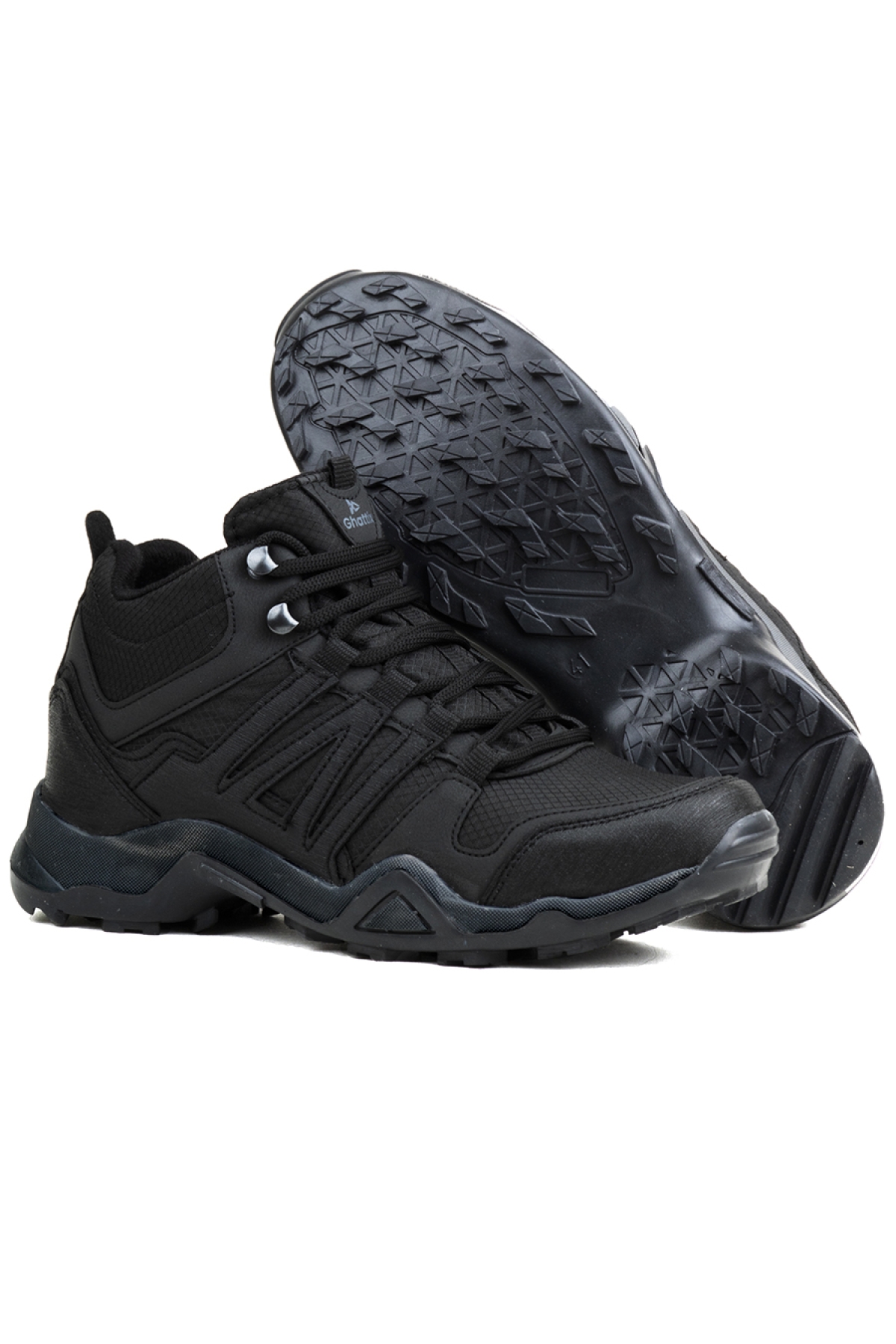 Ghattix Ghattix Baner Su Kar Kışlık Kaymaz Taban Erkek Ayakkabı Bot Siyah Outdoor Ayakkabı | Flo Siyah - 5. görsel