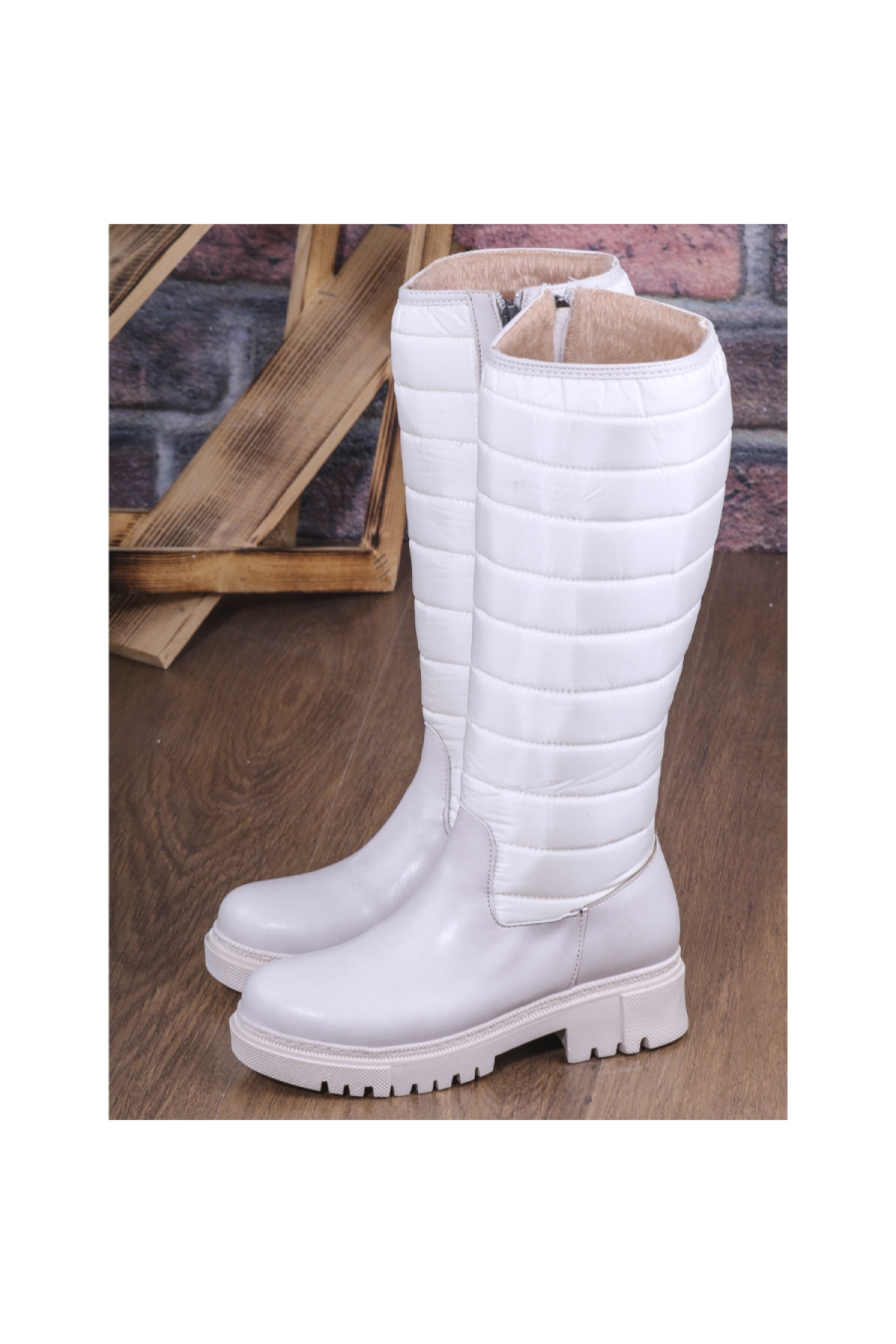 Ghattix Günlük Termal Kadın Çizme Bej - Görsel 5