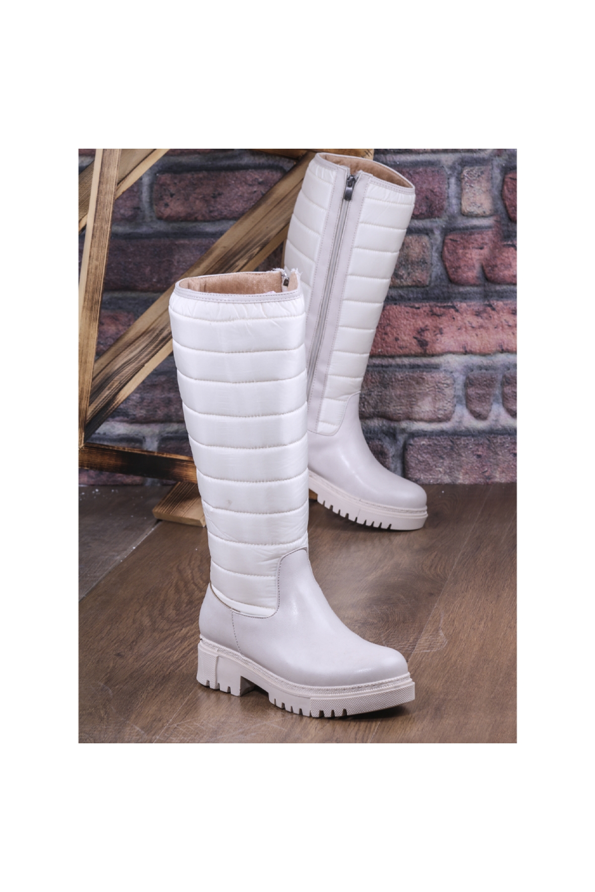 Ghattix Günlük Termal Kadın Çizme Bej - Görsel 6