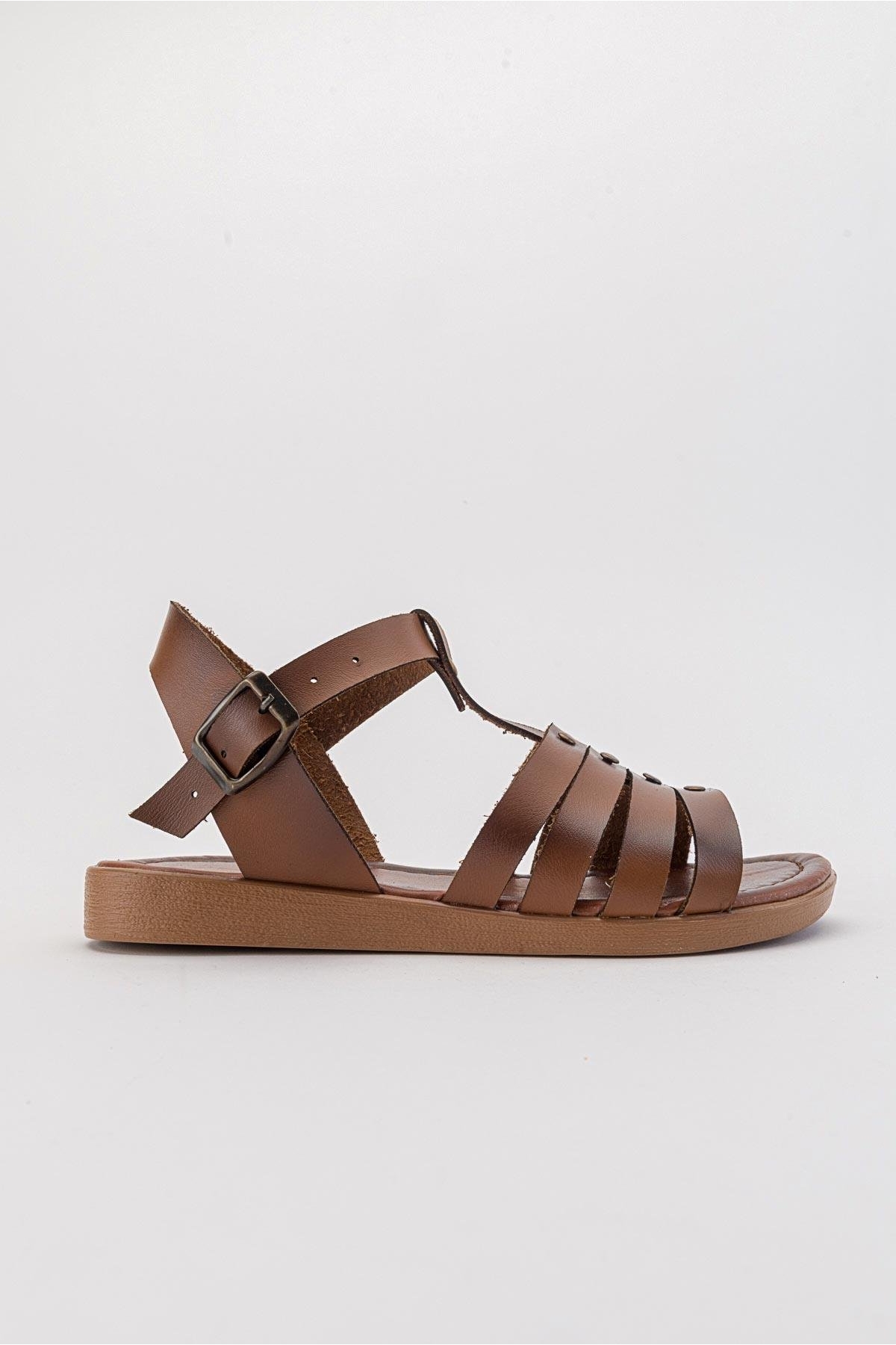 4 Biyeli Kadın Sandalet TABA CİLT - Görsel 3