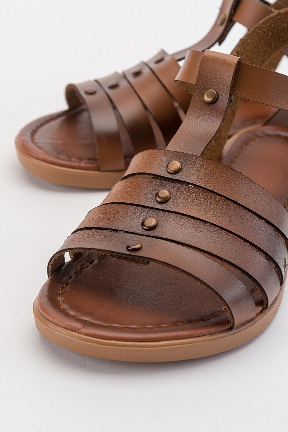 4 Biyeli Kadın Sandalet TABA CİLT - Görsel 4