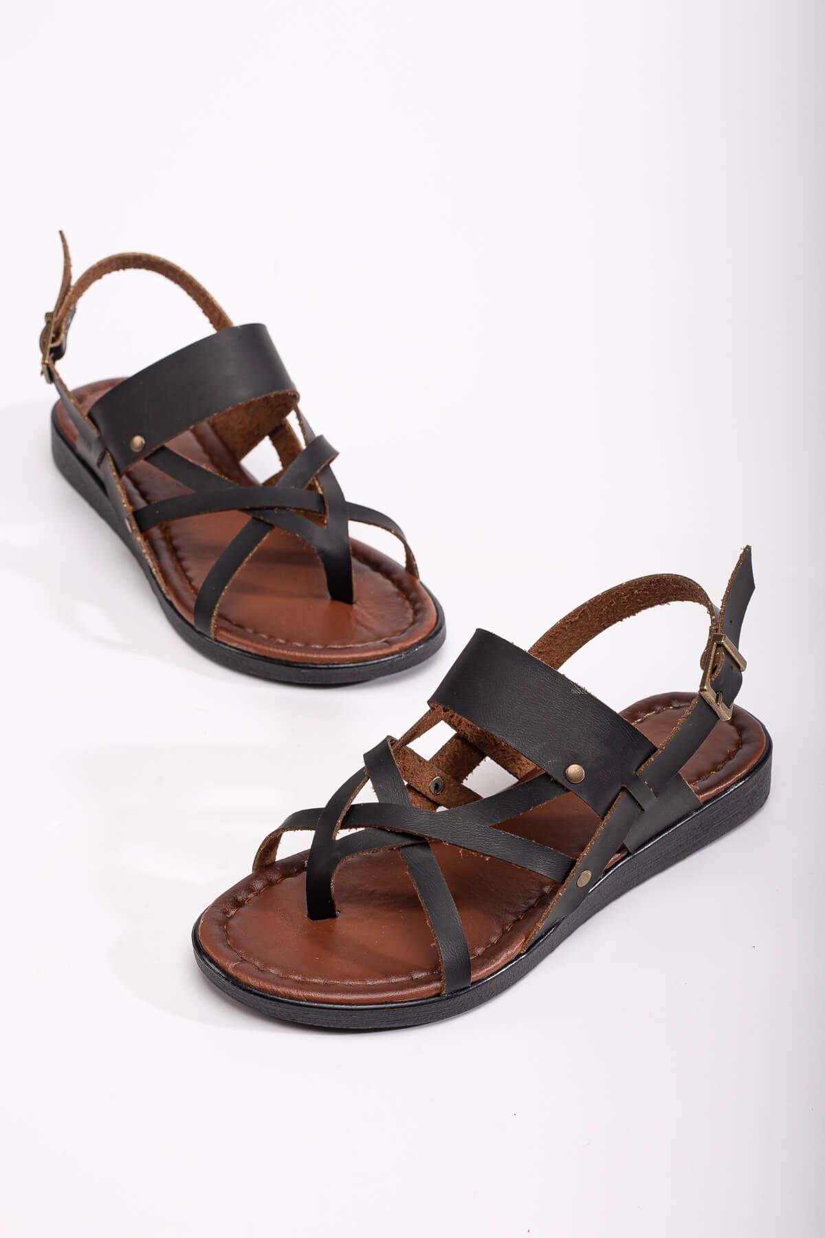 Parmak Arası Kadın Sandalet SİYAH CİLT - Görsel 3