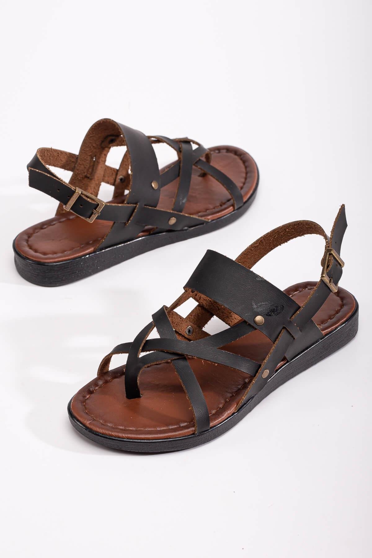 Parmak Arası Kadın Sandalet SİYAH CİLT - Görsel 4
