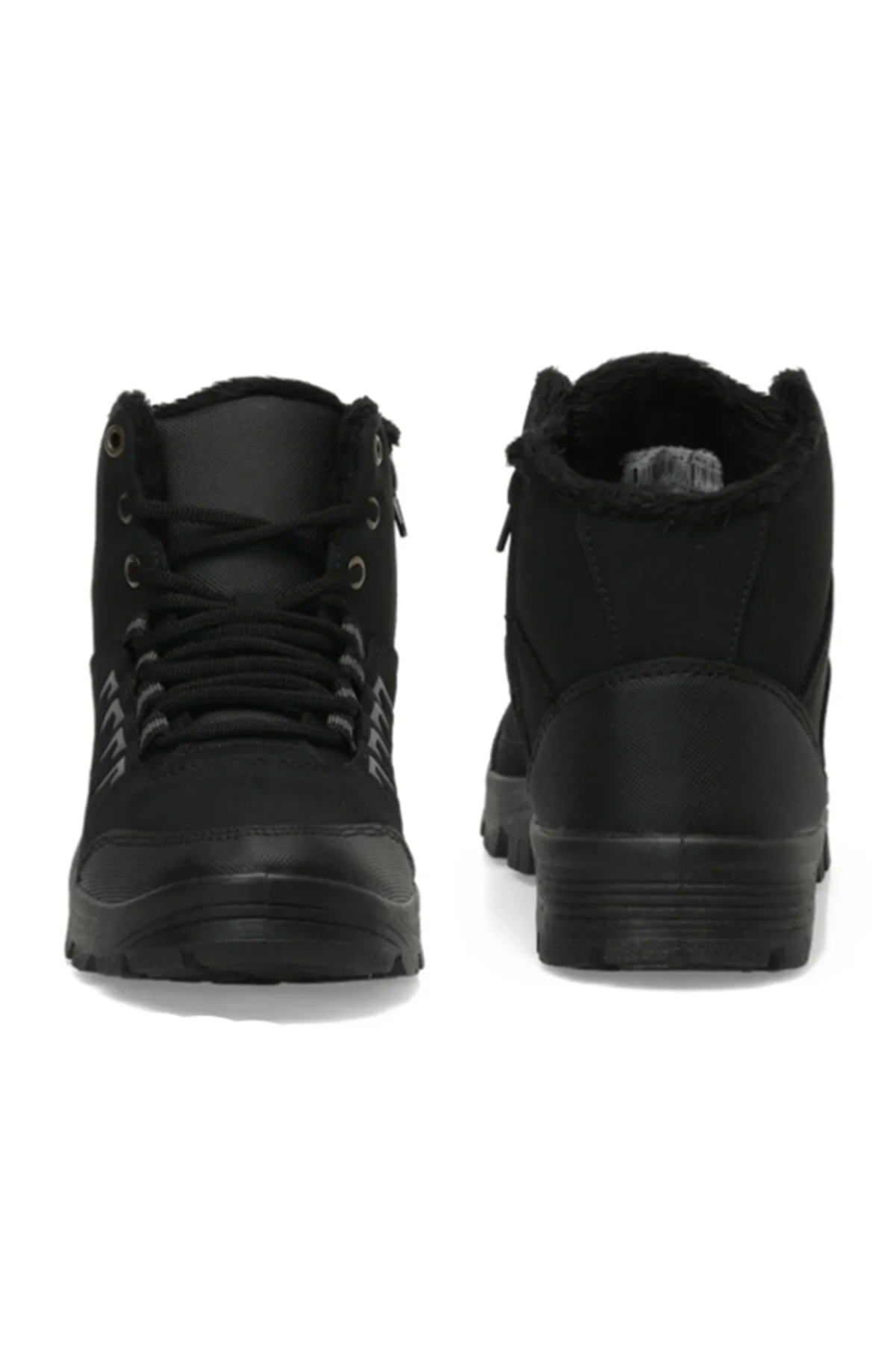 Ghattix Su Kar Kışlık Fermuarlı Erkek Bot İçi Tüylü Bot Siyah - Görsel 6