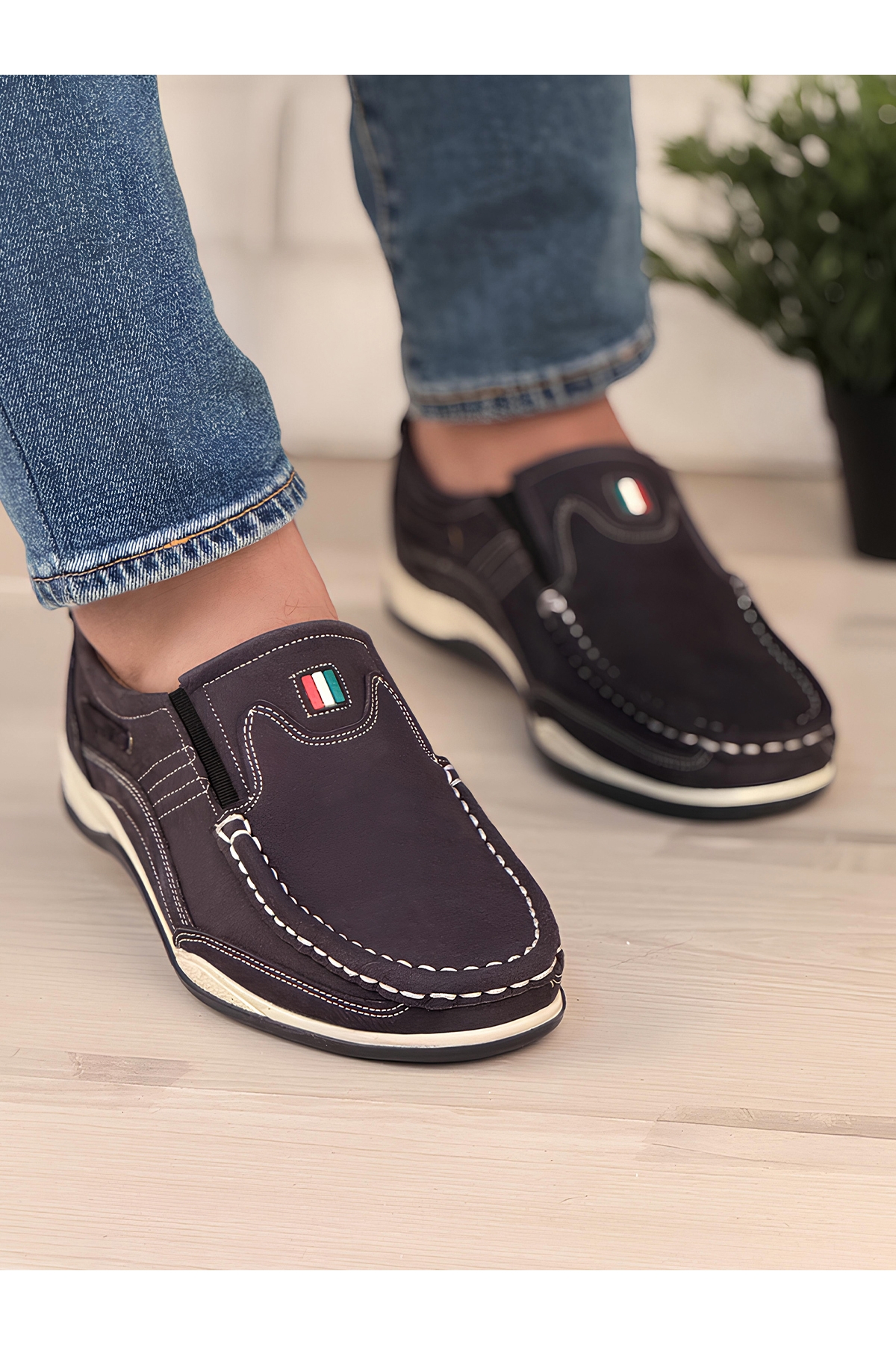 Ghattix Hakiki Deri Erkek Ayakkabı Lacivert - Görsel 3