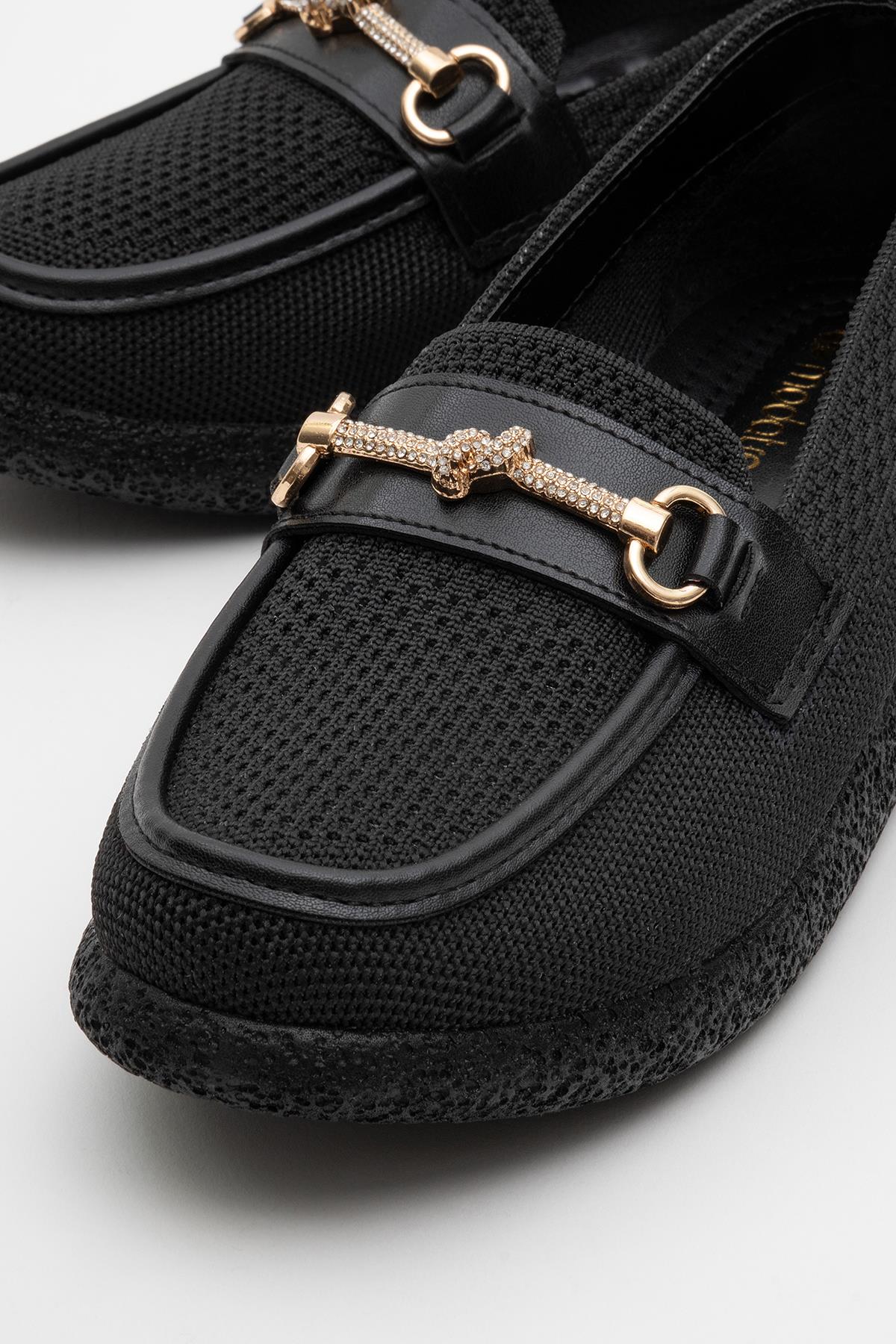 Kadın Tokalı Günlük Ayakkabı SİYAH - Görsel 4