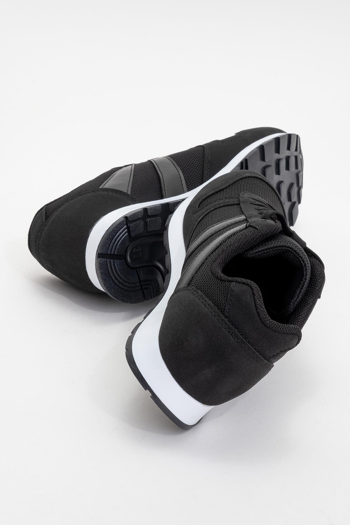 Kadın Anorak Bağcıklı Spor Ayakkabı SİYAH BEYAZ - Görsel 5