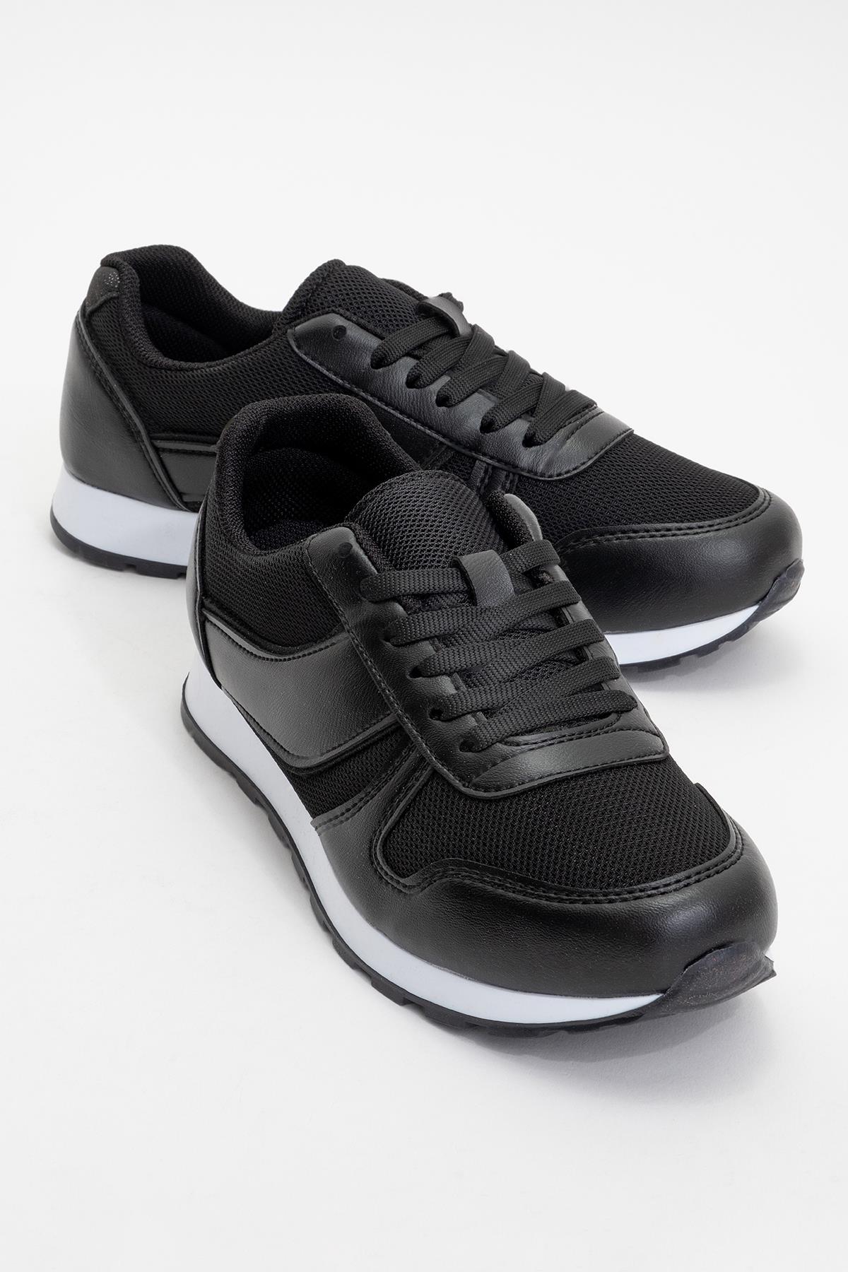Kadın Anorak Bağcıklı Spor Ayakkabı SİYAH BEYAZ - Görsel 2