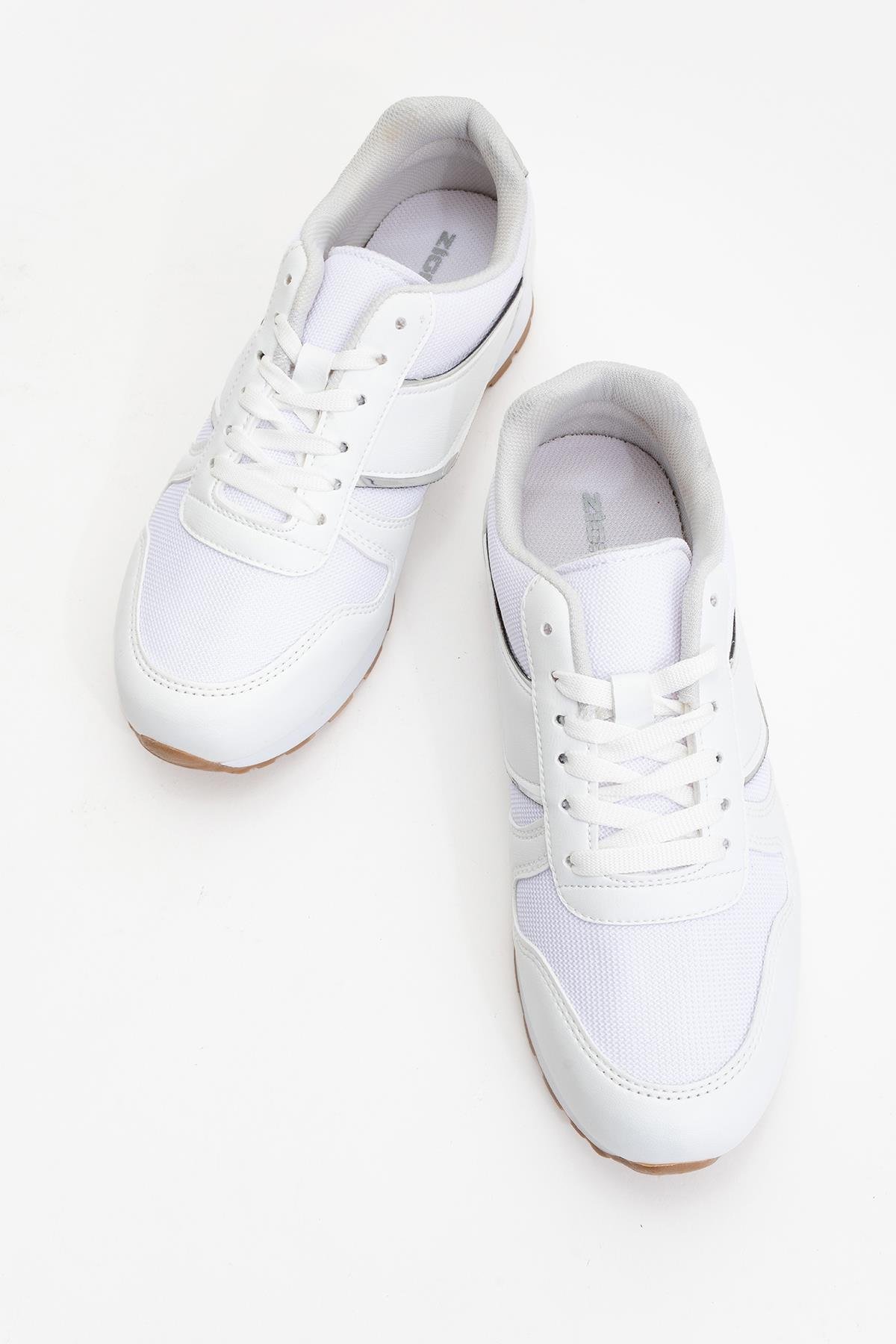 Kadın Anorak Bağcıklı Spor Ayakkabı BEYAZ BEYAZ - Görsel 6