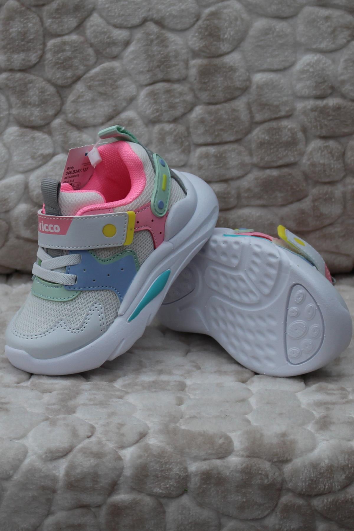 Vicco Vicco 346.B24Y.127 Birdy Beyaz Anatomik Esnek Hafif Kız Çocuk Ayakkabı Flo'da! Beyaz - 5. görsel