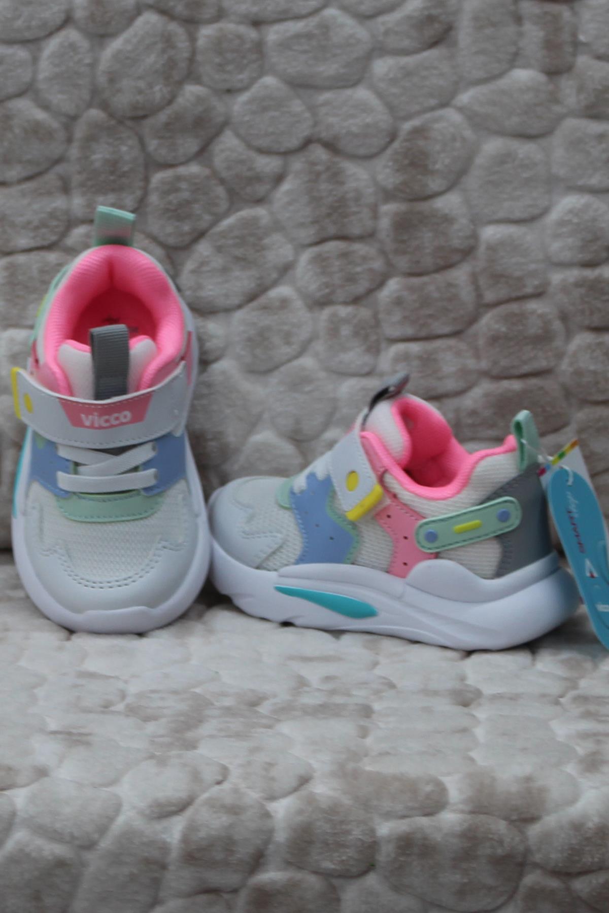 Vicco Vicco 346.B24Y.127 Birdy Beyaz Anatomik Esnek Hafif Kız Çocuk Ayakkabı Flo'da! Beyaz - 6. görsel