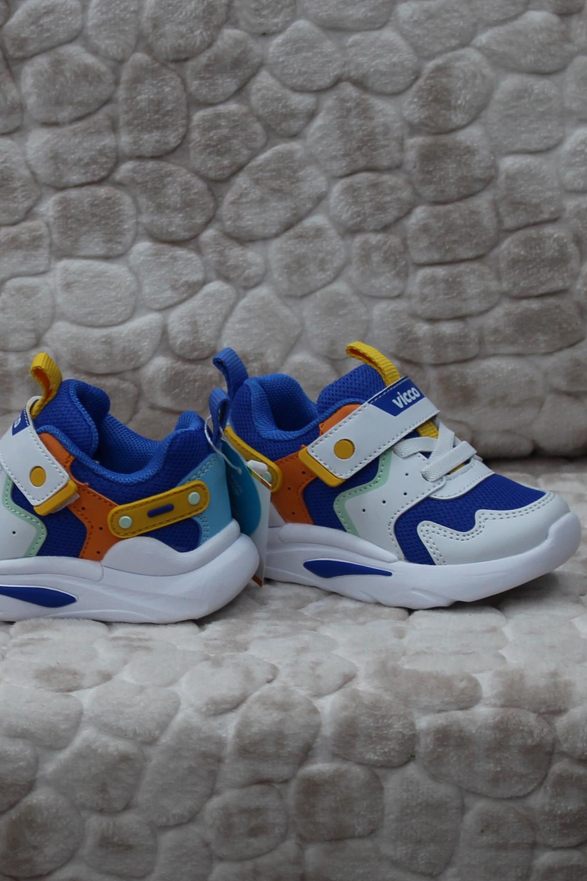 346.P24Y.127 Birdy Saks Mavi Anatomik Erkek Çocuk Ayakkabı - Görsel 4