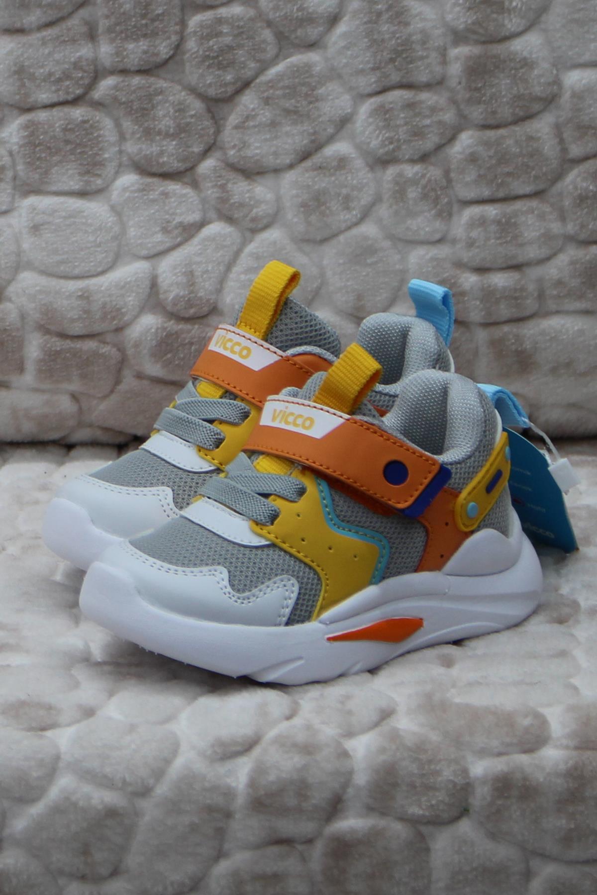 346.B24Y.127 Bridy Gri Anatomik Hafif Rahat Erkek Çocuk Ayakkabı - Görsel 3