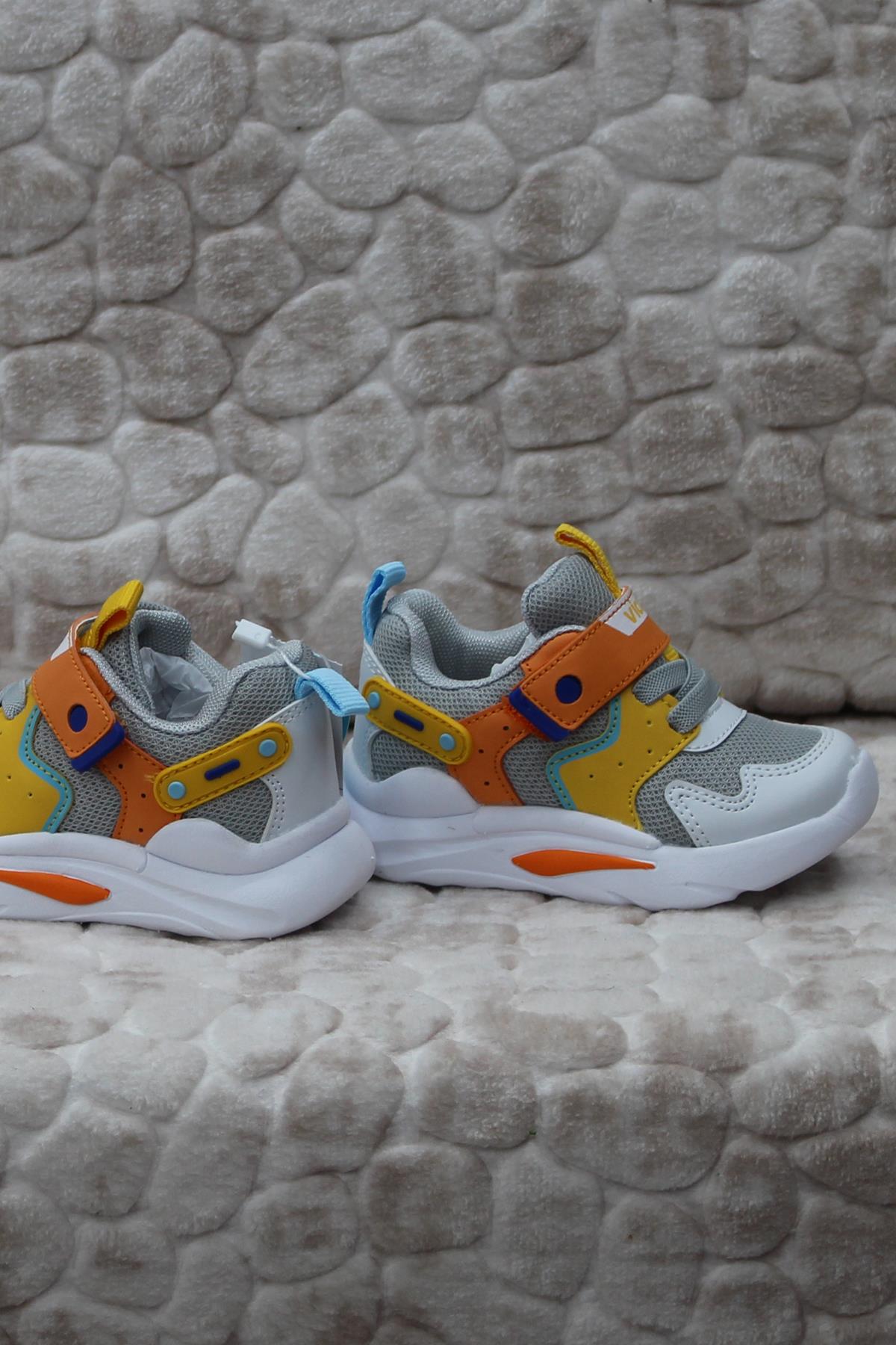 346.B24Y.127 Bridy Gri Anatomik Hafif Rahat Erkek Çocuk Ayakkabı - Görsel 4