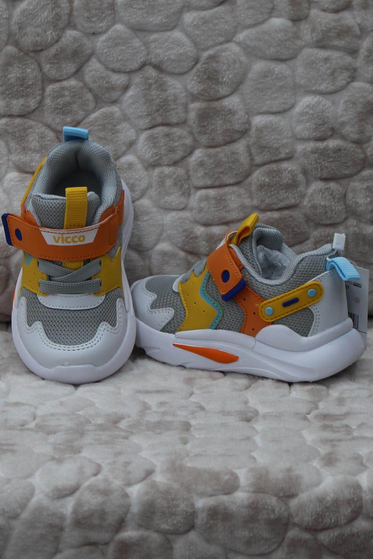 346.B24Y.127 Bridy Gri Anatomik Hafif Rahat Erkek Çocuk Ayakkabı - Görsel 6