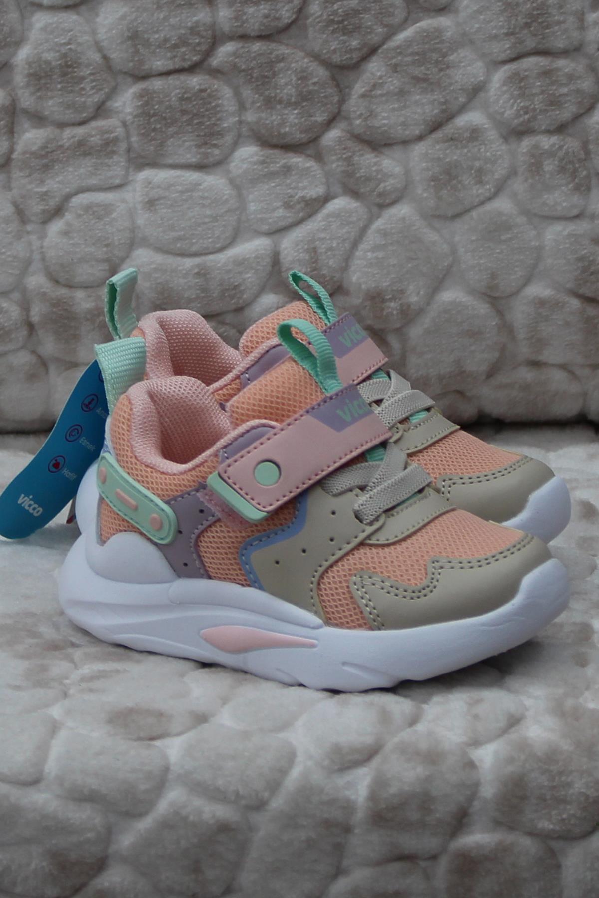 Vicco Vicco Pembe 346.B24Y.127 Birdy Pudra Anatomik Esnek Hafif Kız Çocuk Ayakkabı Flo'da! Pembe - 2. görsel