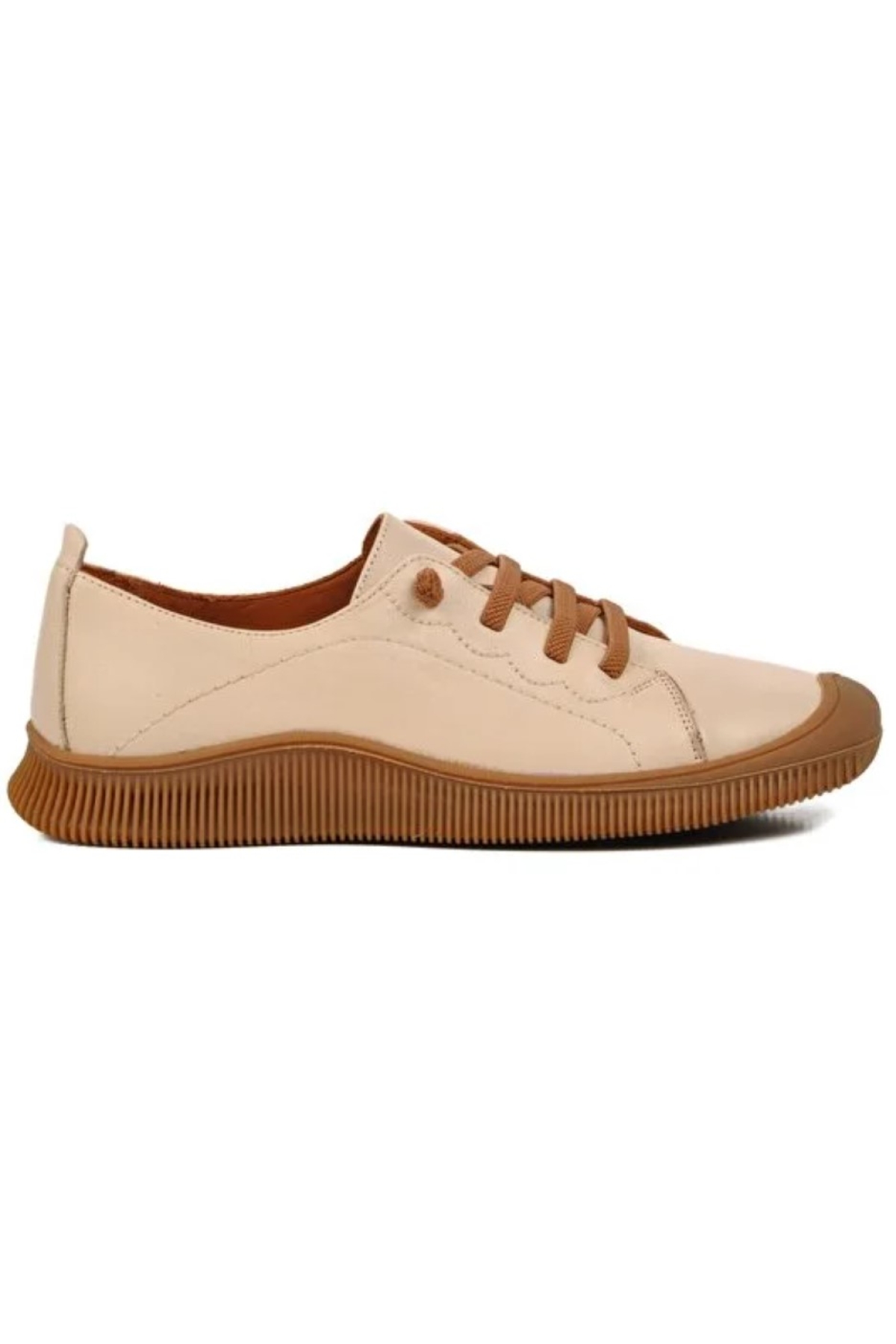 Mako Hakiki Deri Ortopedik Kadın Casual Ayakkabı - Görsel 4