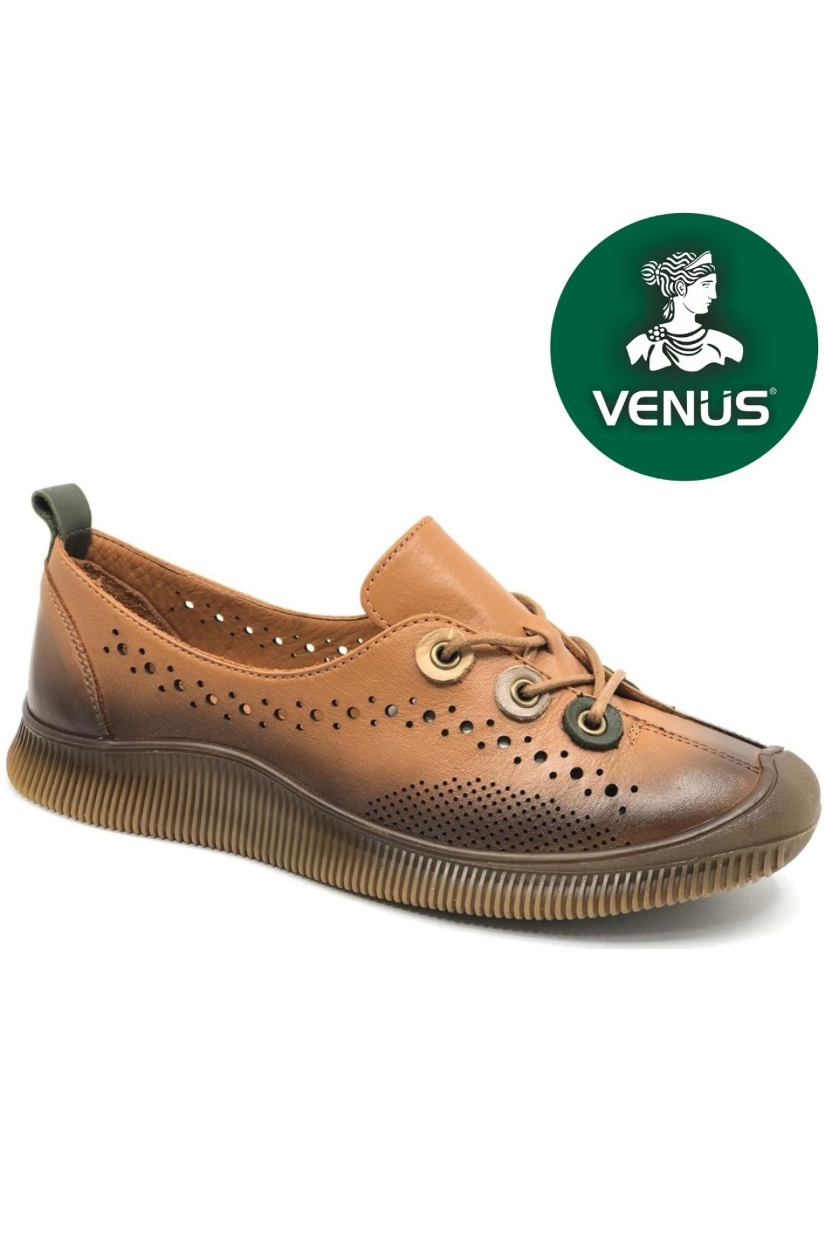 Pera Hakiki Deri Ortopedik Kadın Casual Ayakkabı - Görsel 3